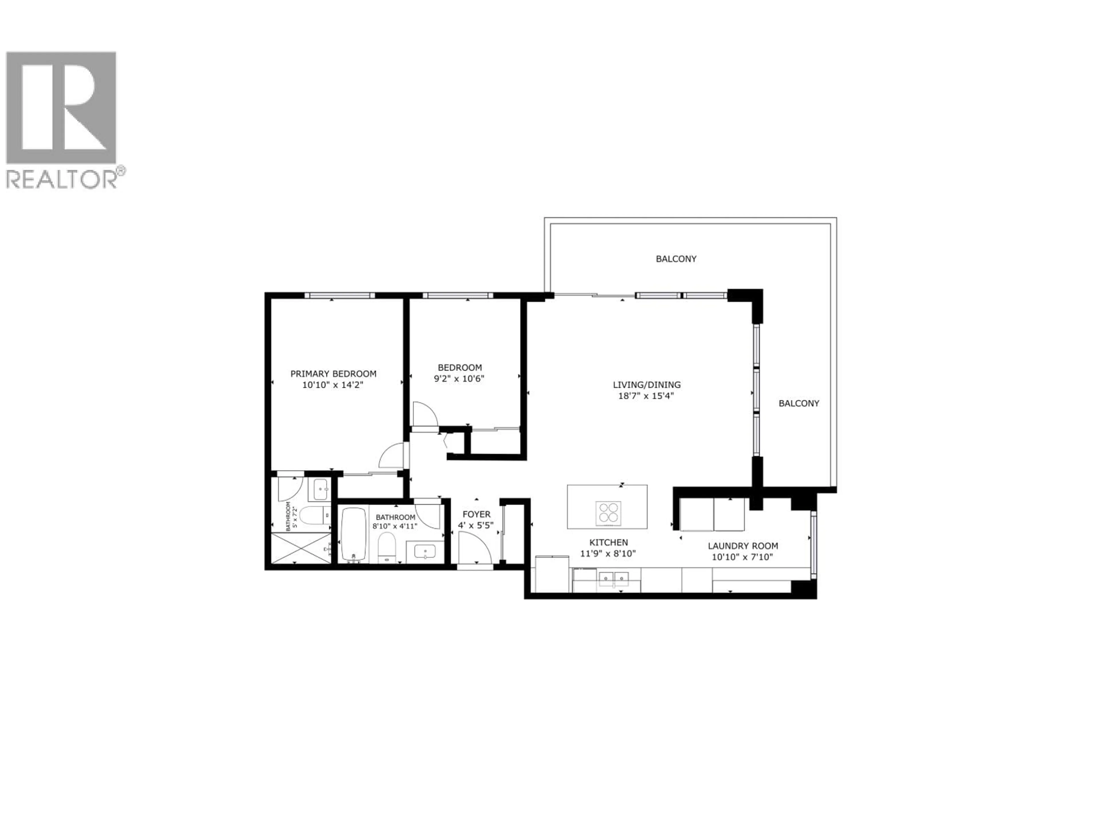Floor plan for 1003 - 140 KEITH ROAD, North Vancouver British Columbia V7L4M9