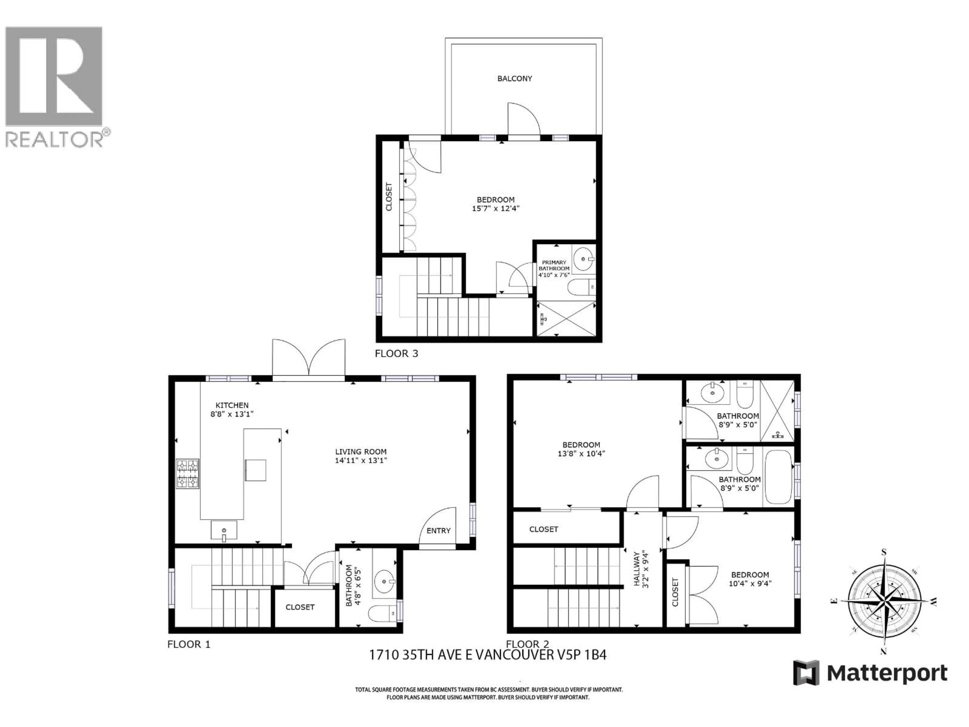 Floor plan for 1710 35TH AVENUE, Vancouver British Columbia V5P1B4