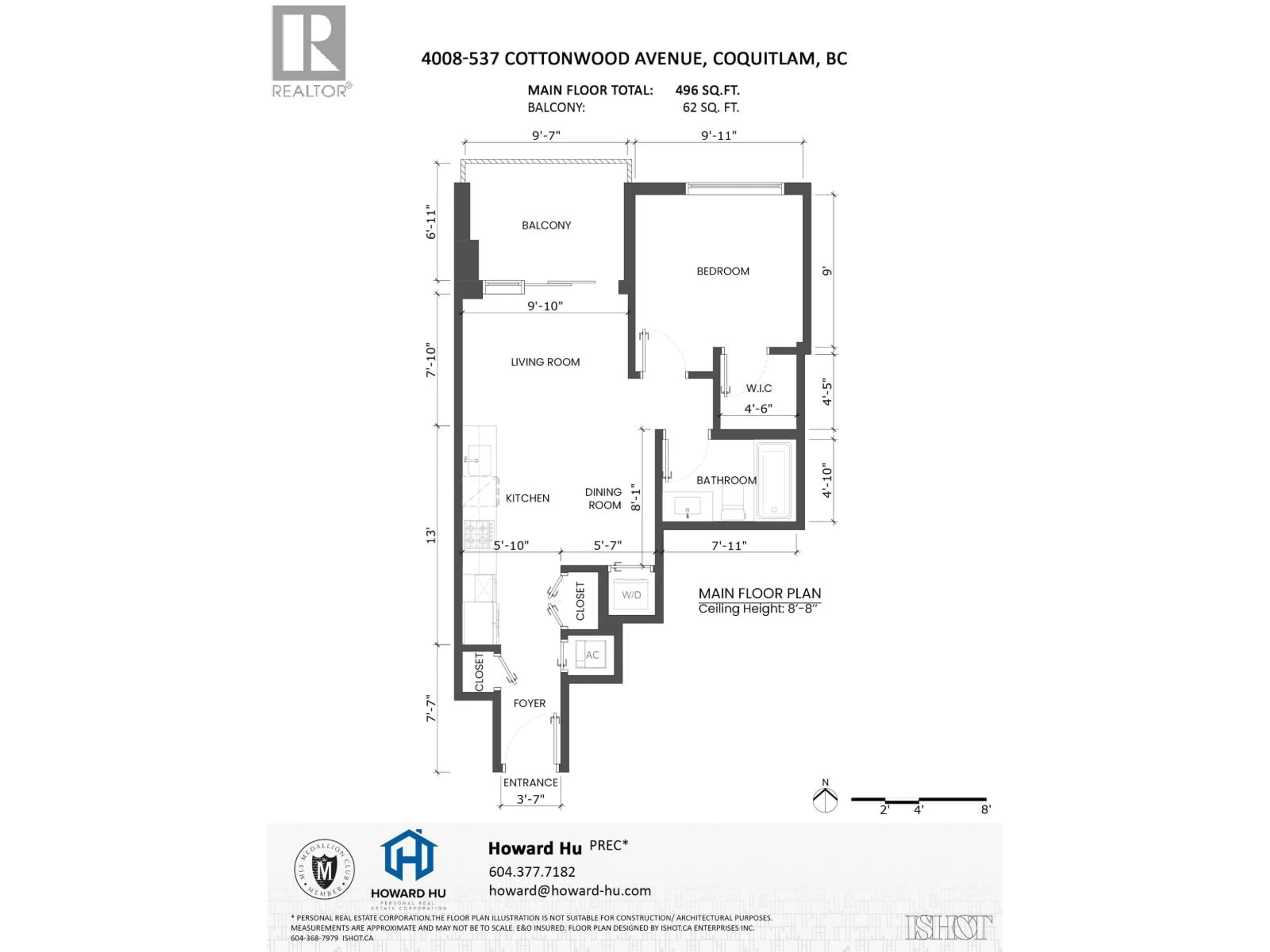Floor plan for 4008 - 537 COTTONWOOD AVENUE, Coquitlam British Columbia V3J0S4