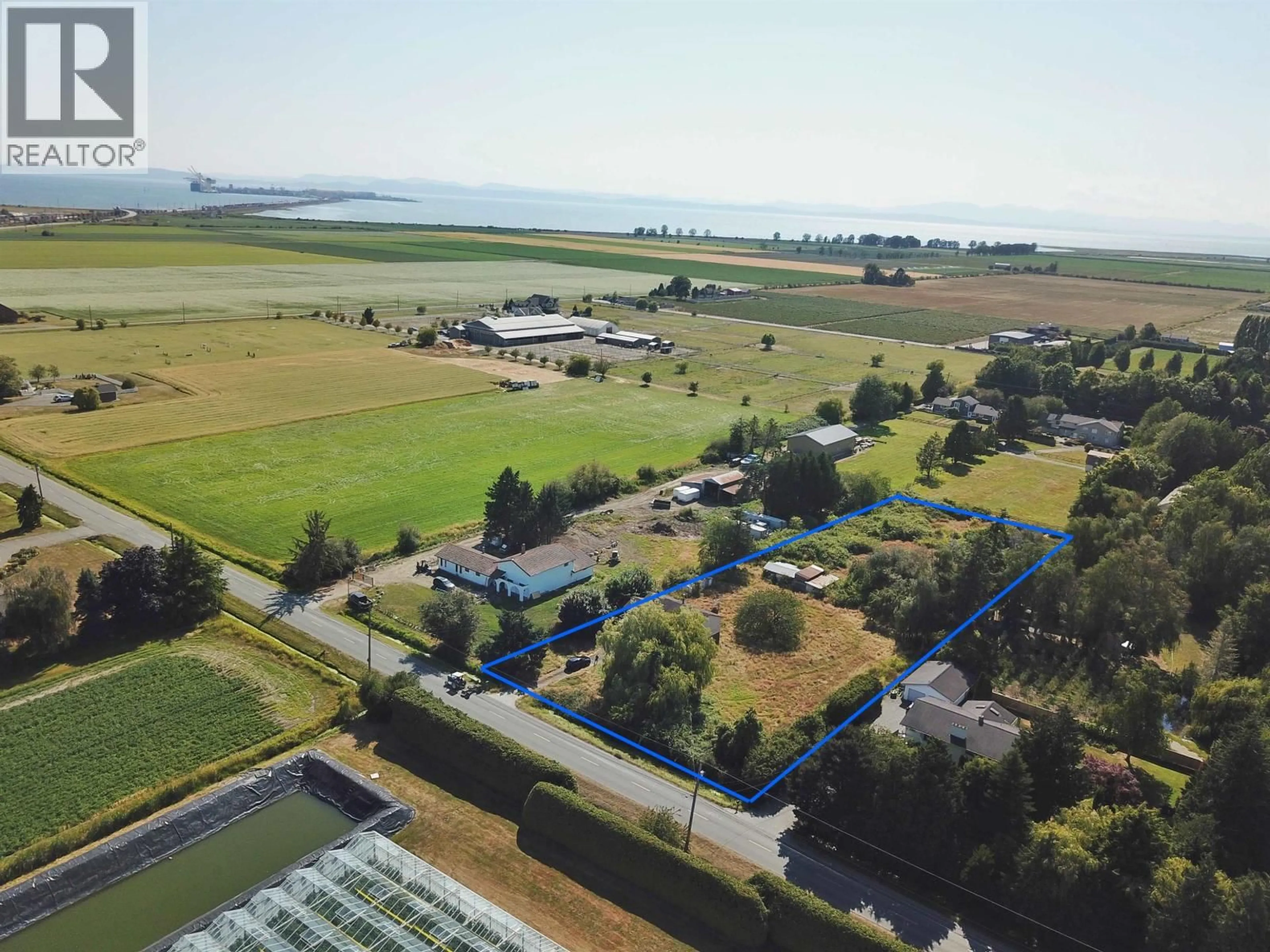 A pic from outside/outdoor area/front of a property/back of a property/a pic from drone, water/lake/river/ocean view for 3499 41B STREET, Delta British Columbia V4K3N2