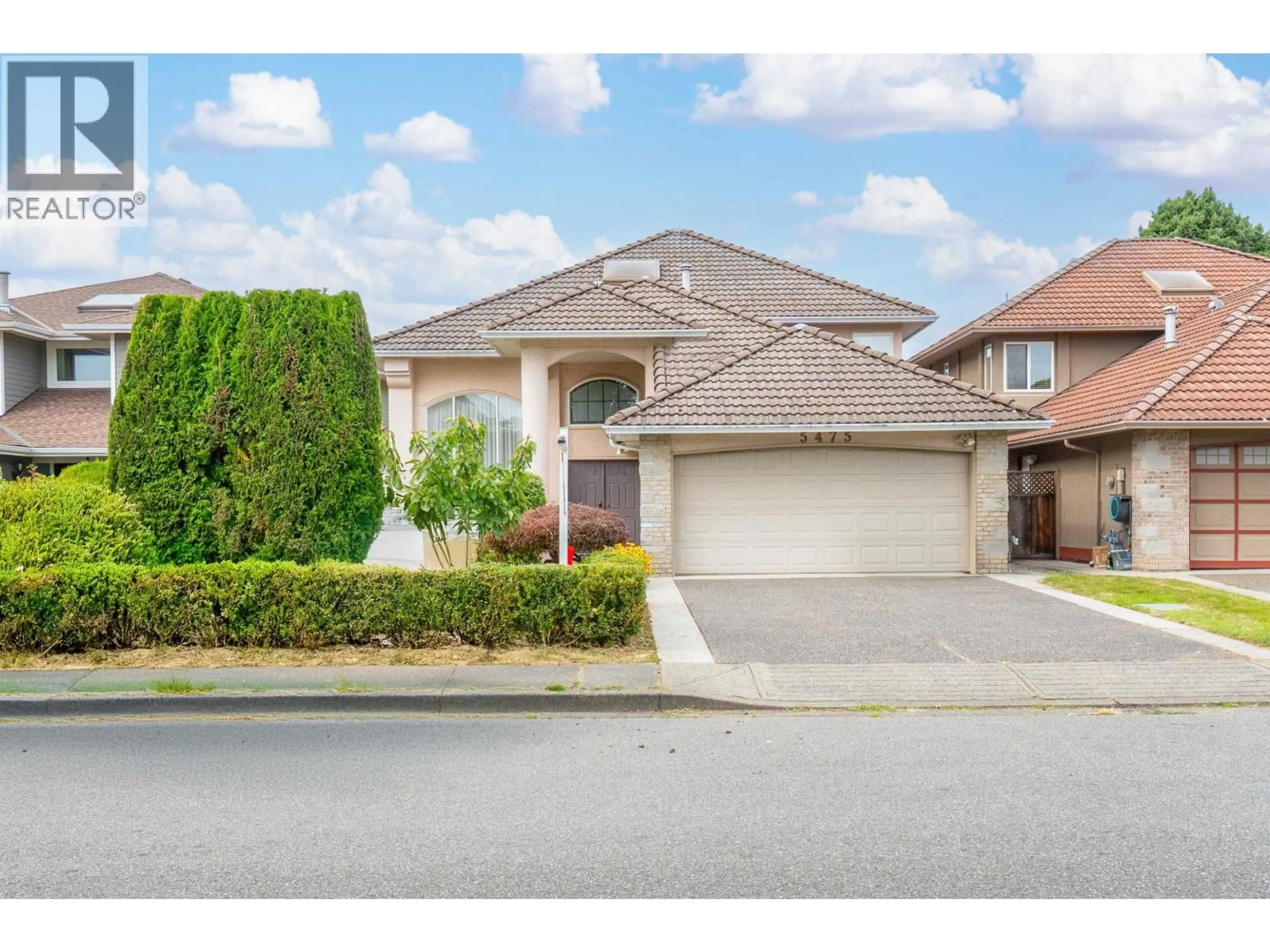 A pic from outside/outdoor area/front of a property/back of a property/a pic from drone, street for 5475 LACKNER CRESCENT, Richmond British Columbia V7E6A4