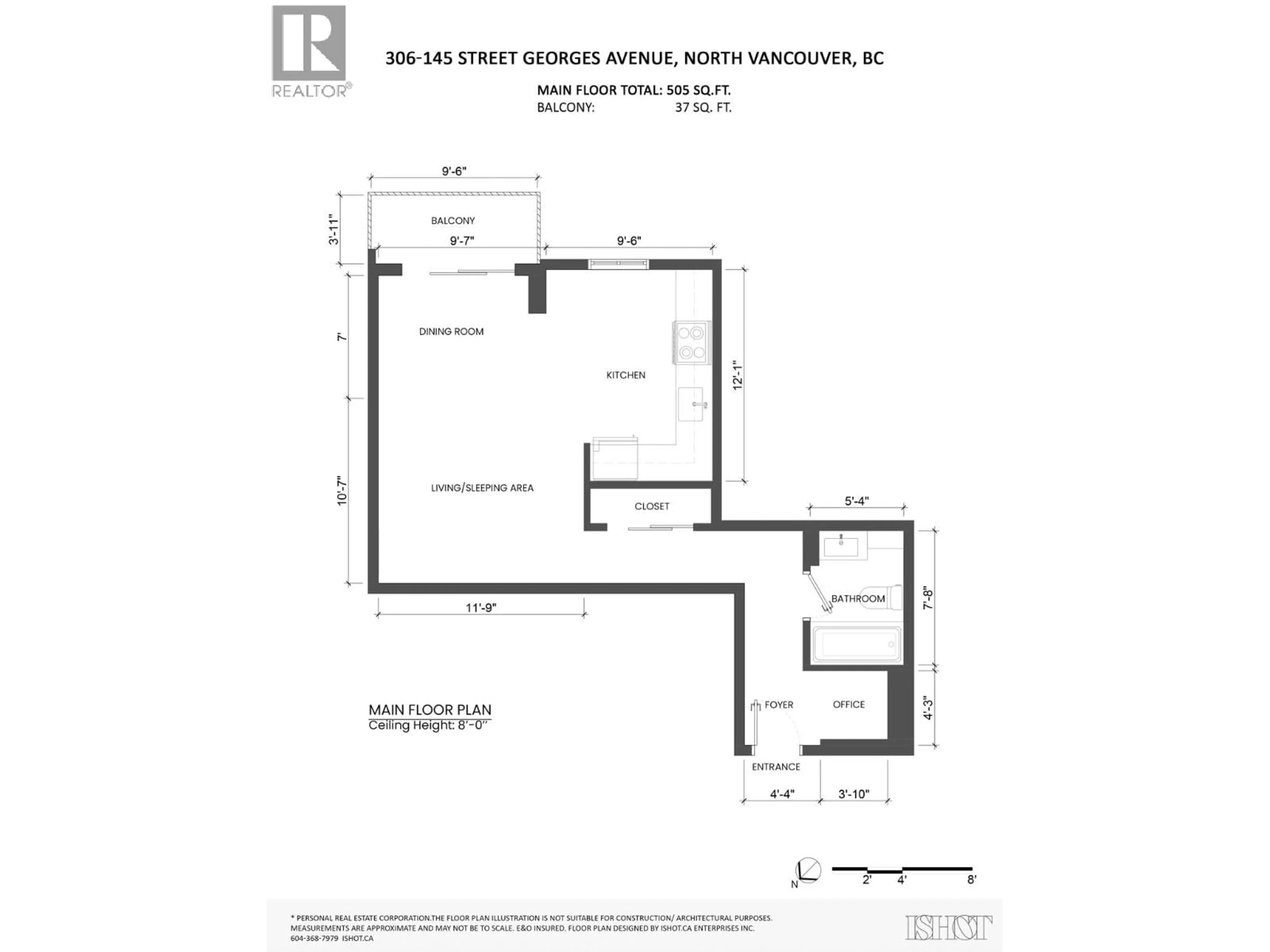 Floor plan for 306 - 145 ST. GEORGES AVENUE, North Vancouver British Columbia V7L3G8