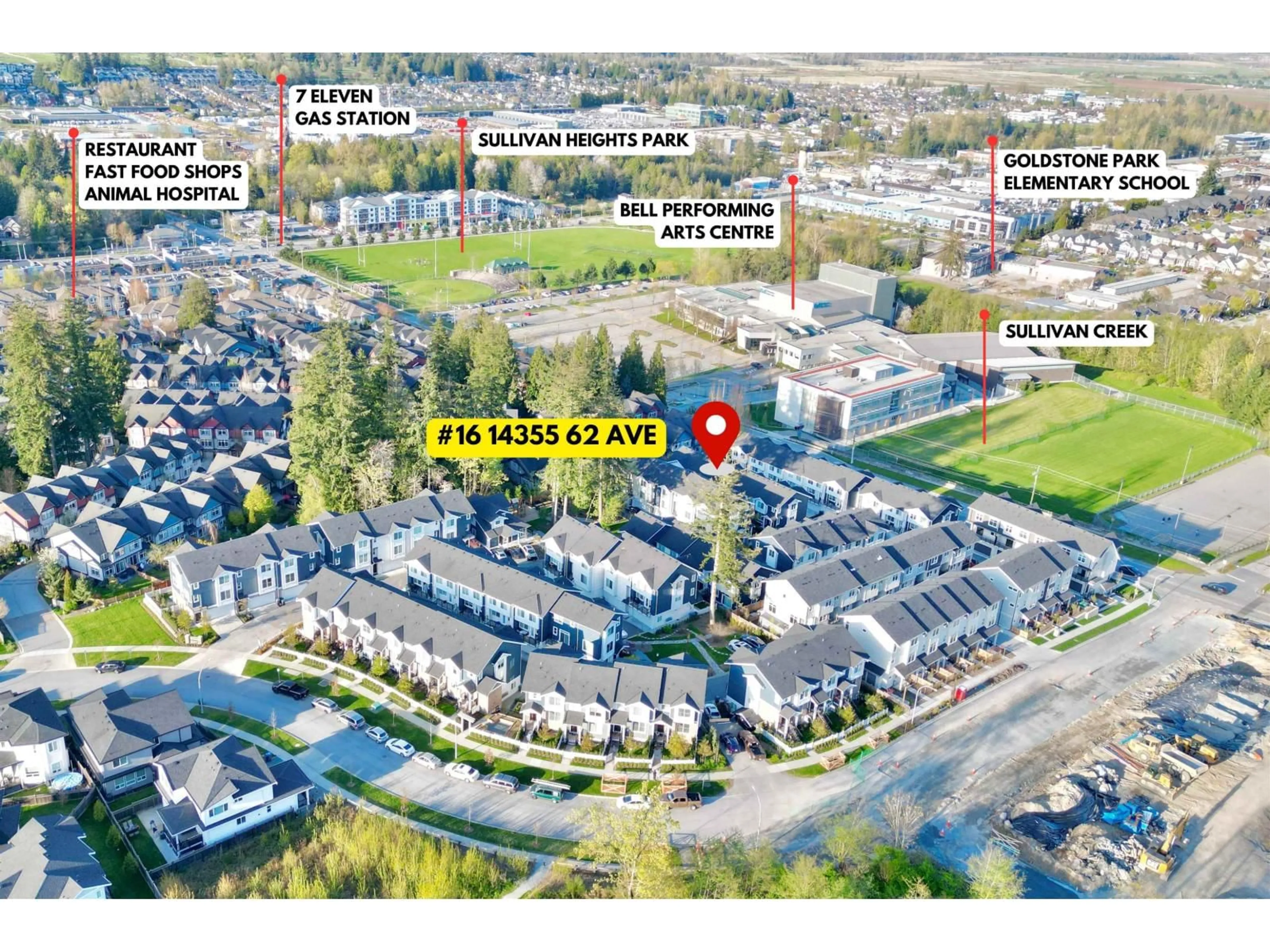 A pic from outside/outdoor area/front of a property/back of a property/a pic from drone, street for 16 - 14355 62, Surrey British Columbia V3X0K6