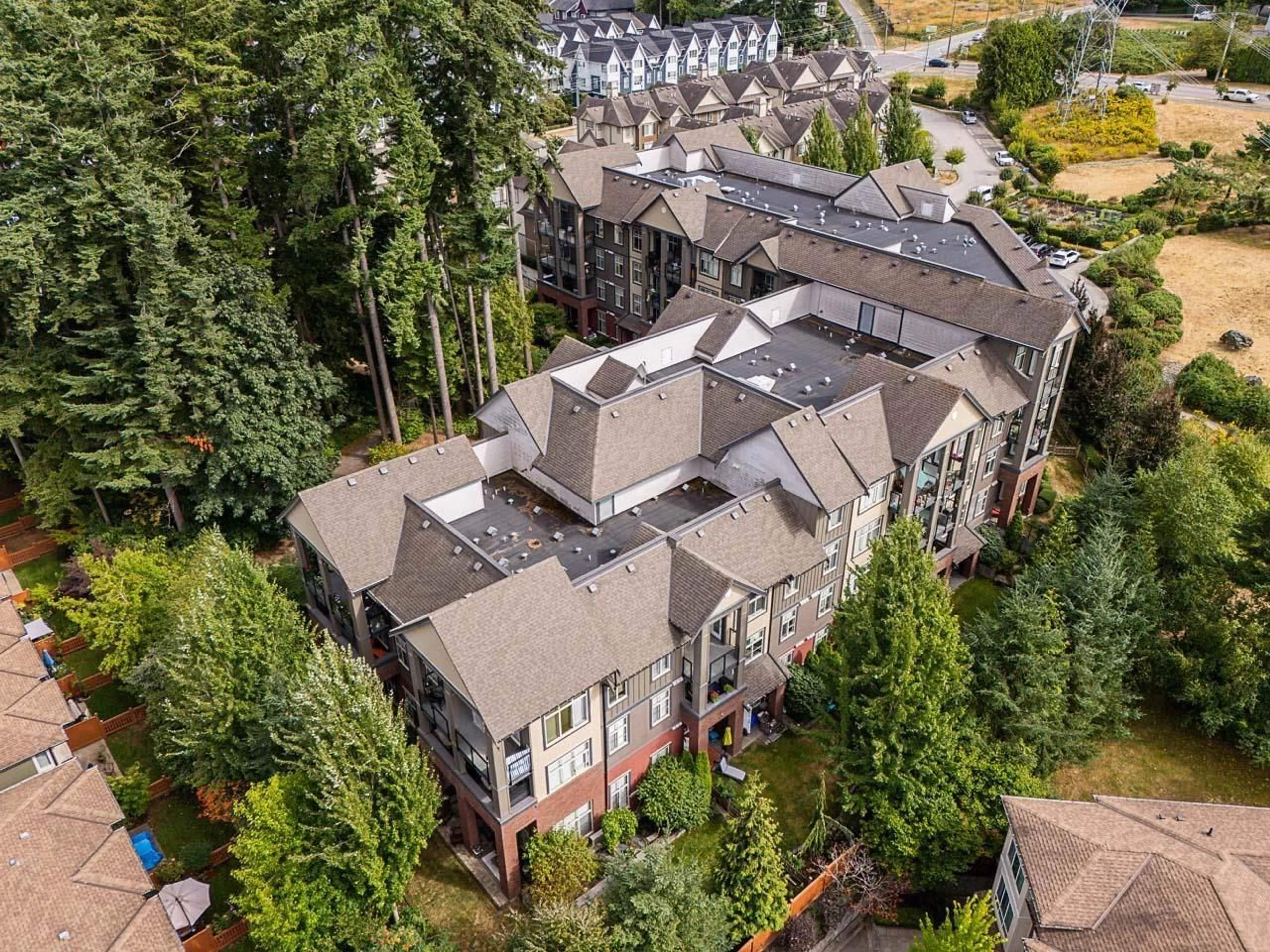 A pic from outside/outdoor area/front of a property/back of a property/a pic from drone, mountain view for 306 - 2855 156, Surrey British Columbia V3Z3Y3