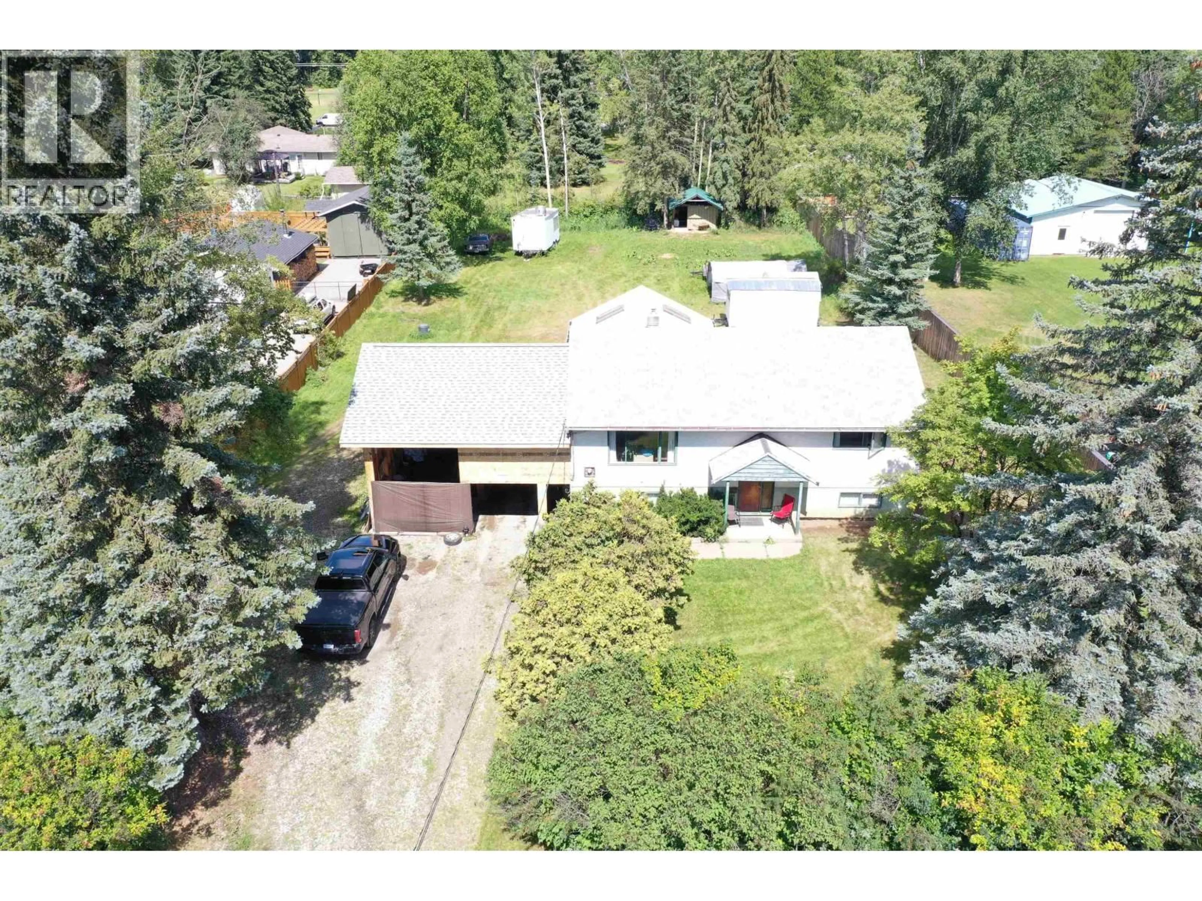 A pic from outside/outdoor area/front of a property/back of a property/a pic from drone, unknown for 1834 LOMBARDIE DRIVE, Quesnel British Columbia V2J4A9