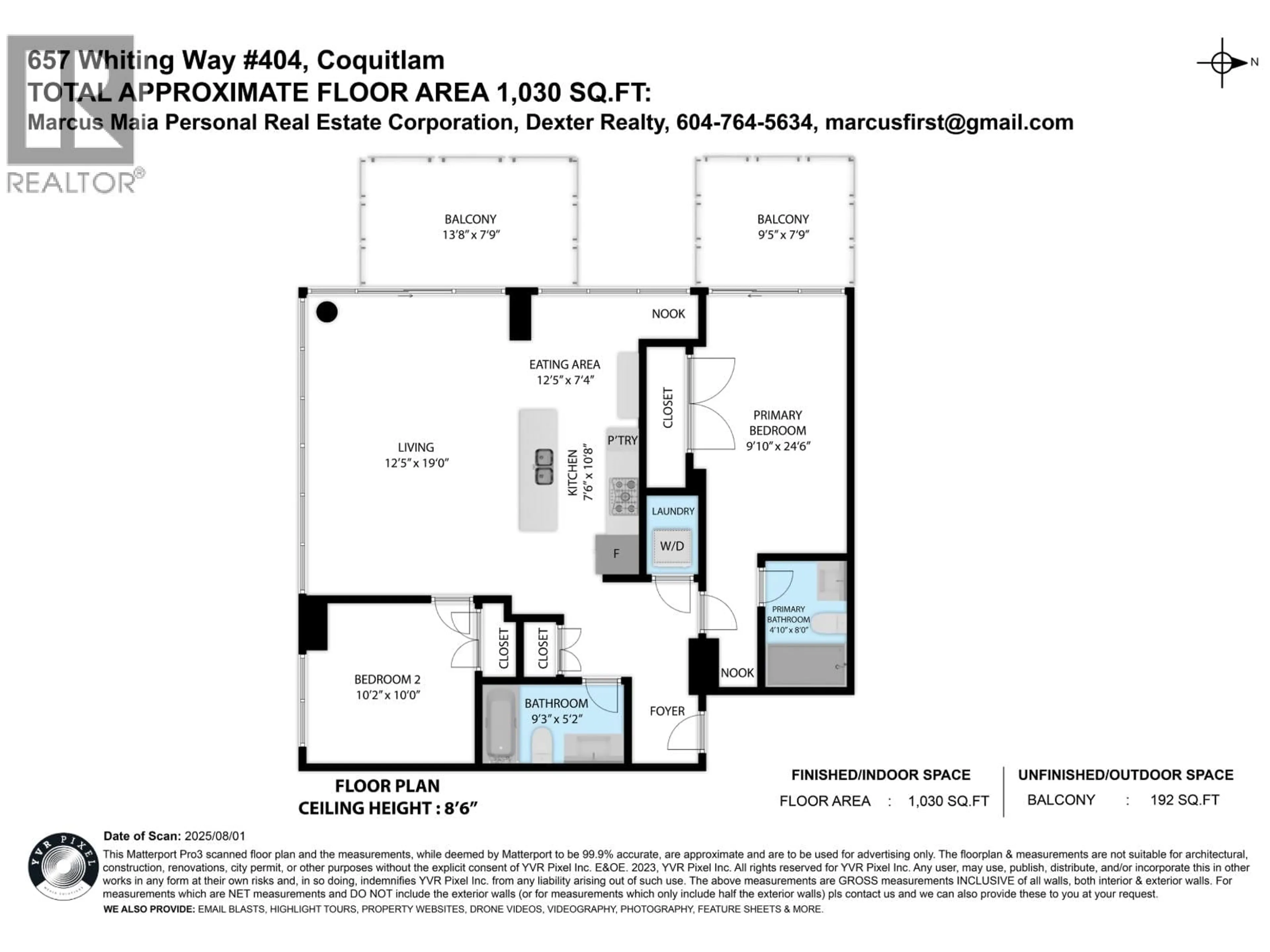 Floor plan for 404 - 657 WHITING WAY, Coquitlam British Columbia V3J0J6