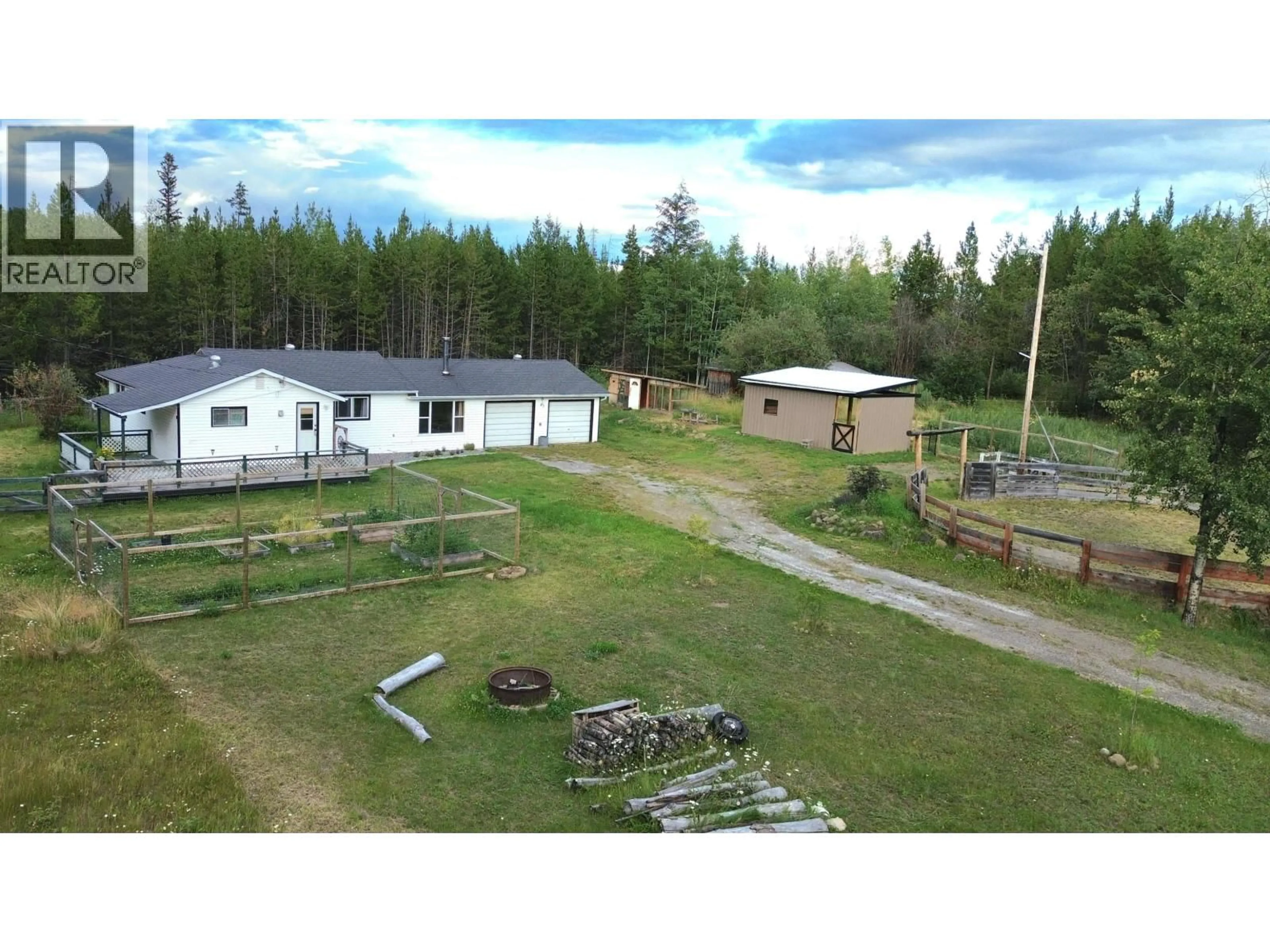 A pic from outside/outdoor area/front of a property/back of a property/a pic from drone, unknown for 6813 SWELANDER ROAD, 100 Mile House British Columbia V0K2E2