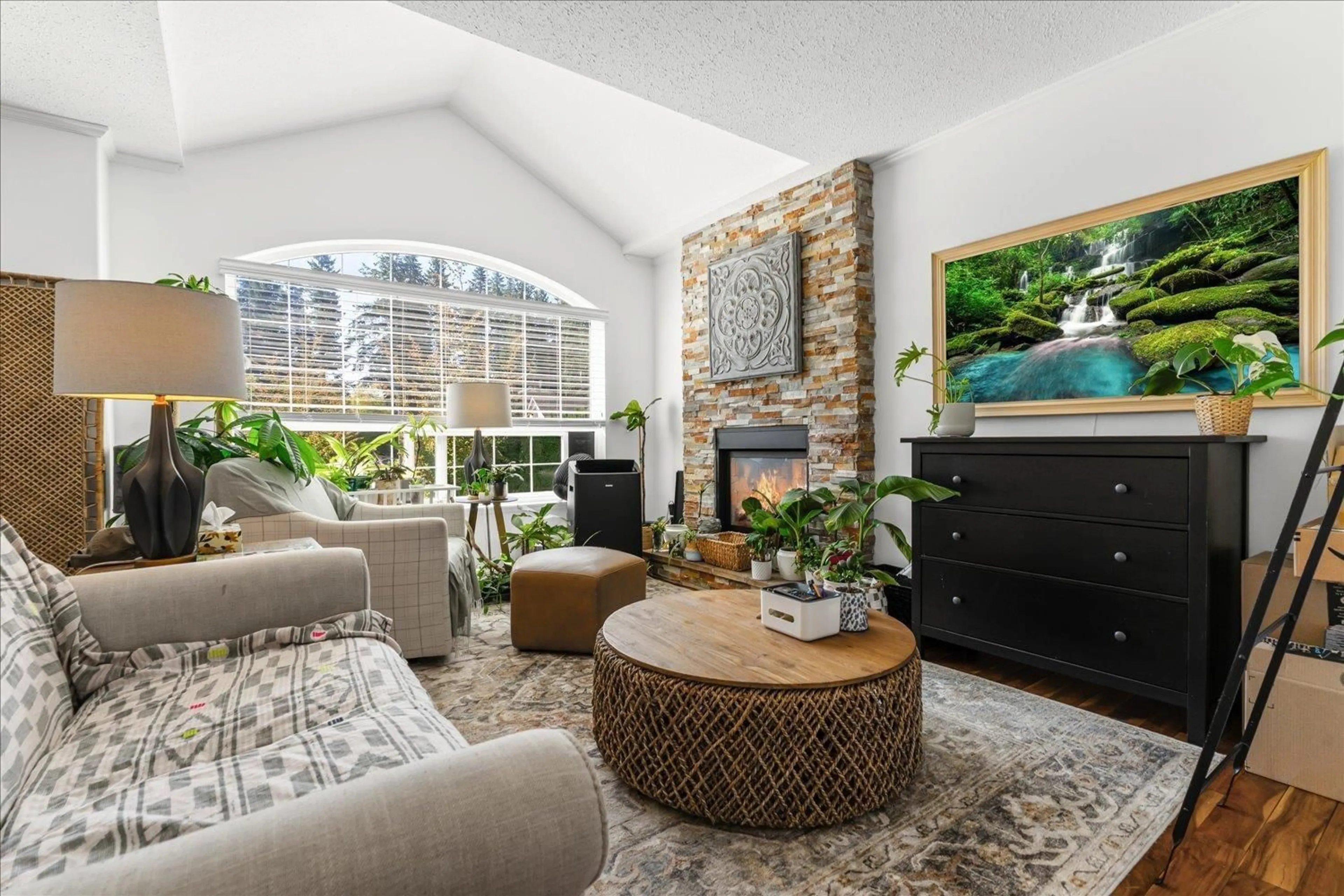Living room with furniture, unknown for 4493 208A, Langley British Columbia V3A7R4