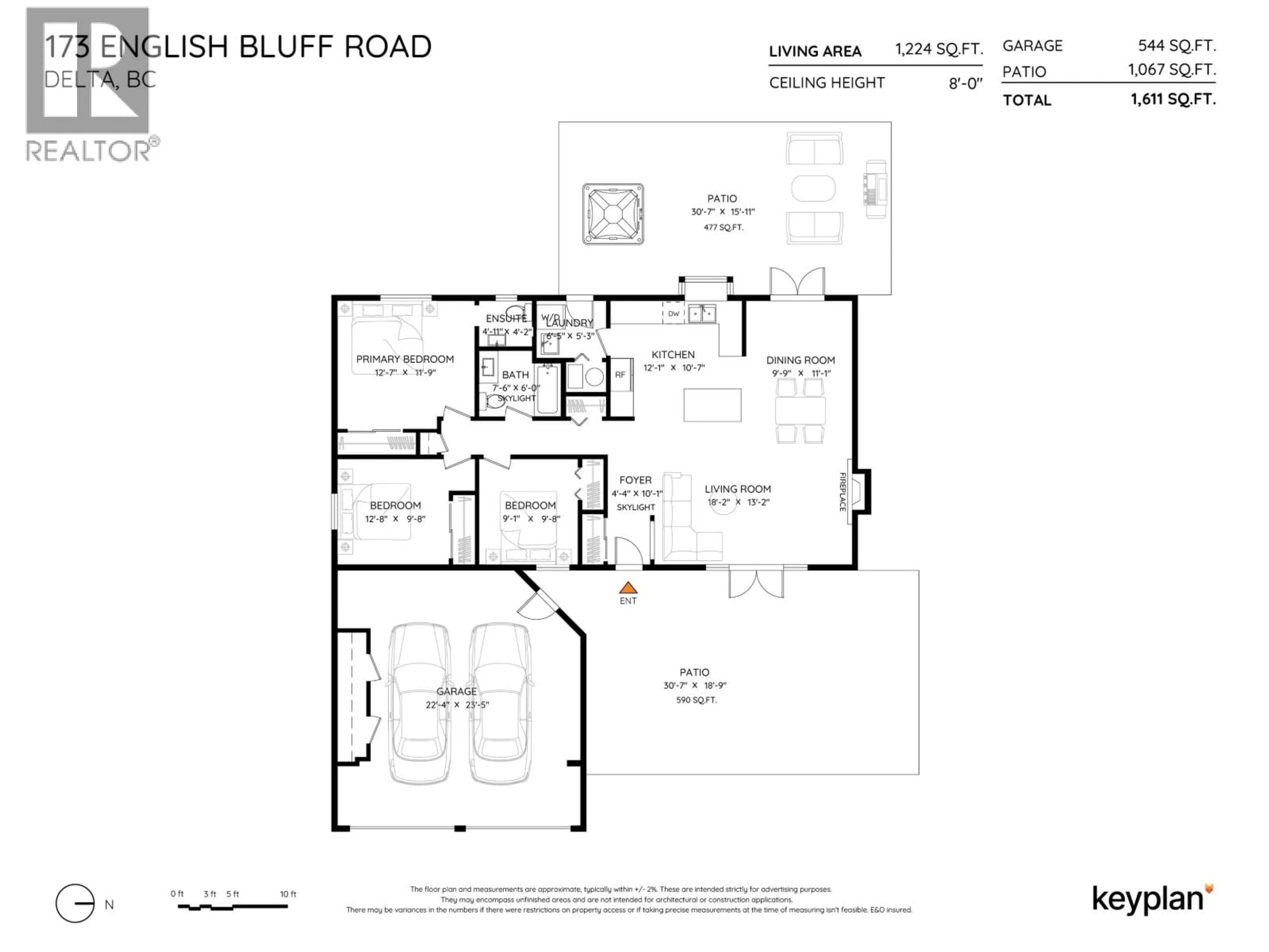 Floor plan for 173 ENGLISH BLUFF ROAD, Tsawwassen British Columbia V4M2M9