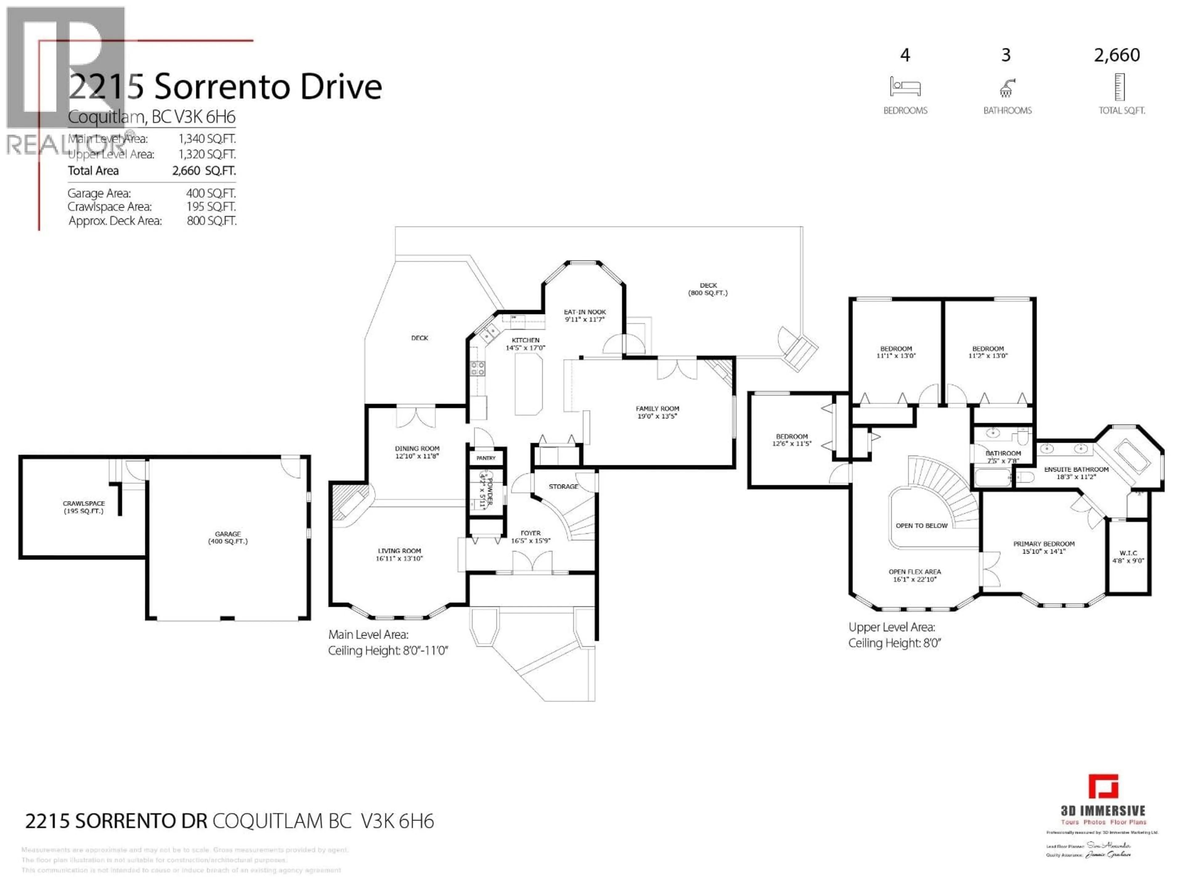 Floor plan for 2215 SORRENTO DRIVE, Coquitlam British Columbia V3K6H6