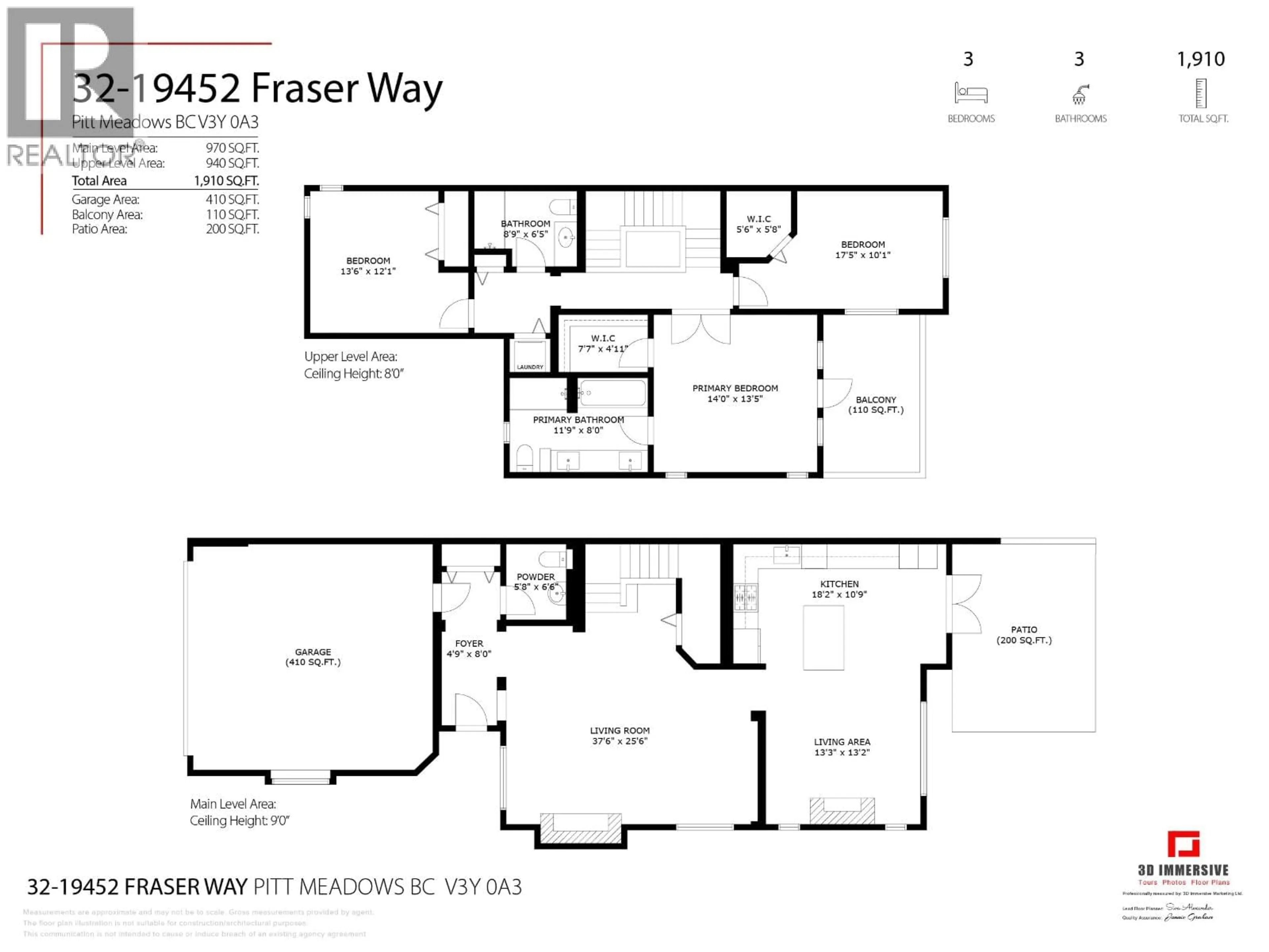 Floor plan for 32 - 19452 FRASER WAY, Pitt Meadows British Columbia V3Y0A3