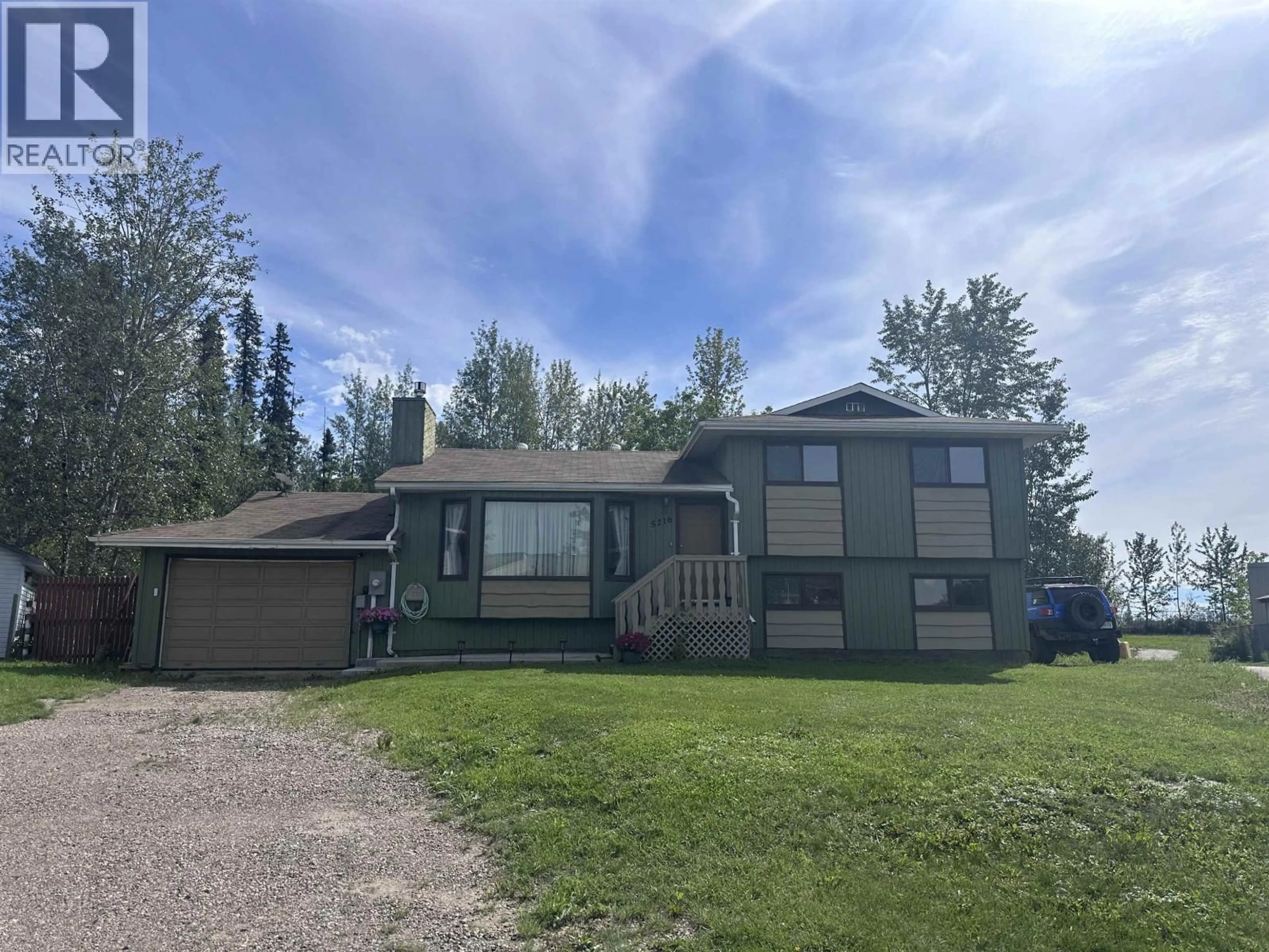 A pic from outside/outdoor area/front of a property/back of a property/a pic from drone, unknown for 5216 TAMARACK CRESCENT, Fort Nelson British Columbia V0C1R0