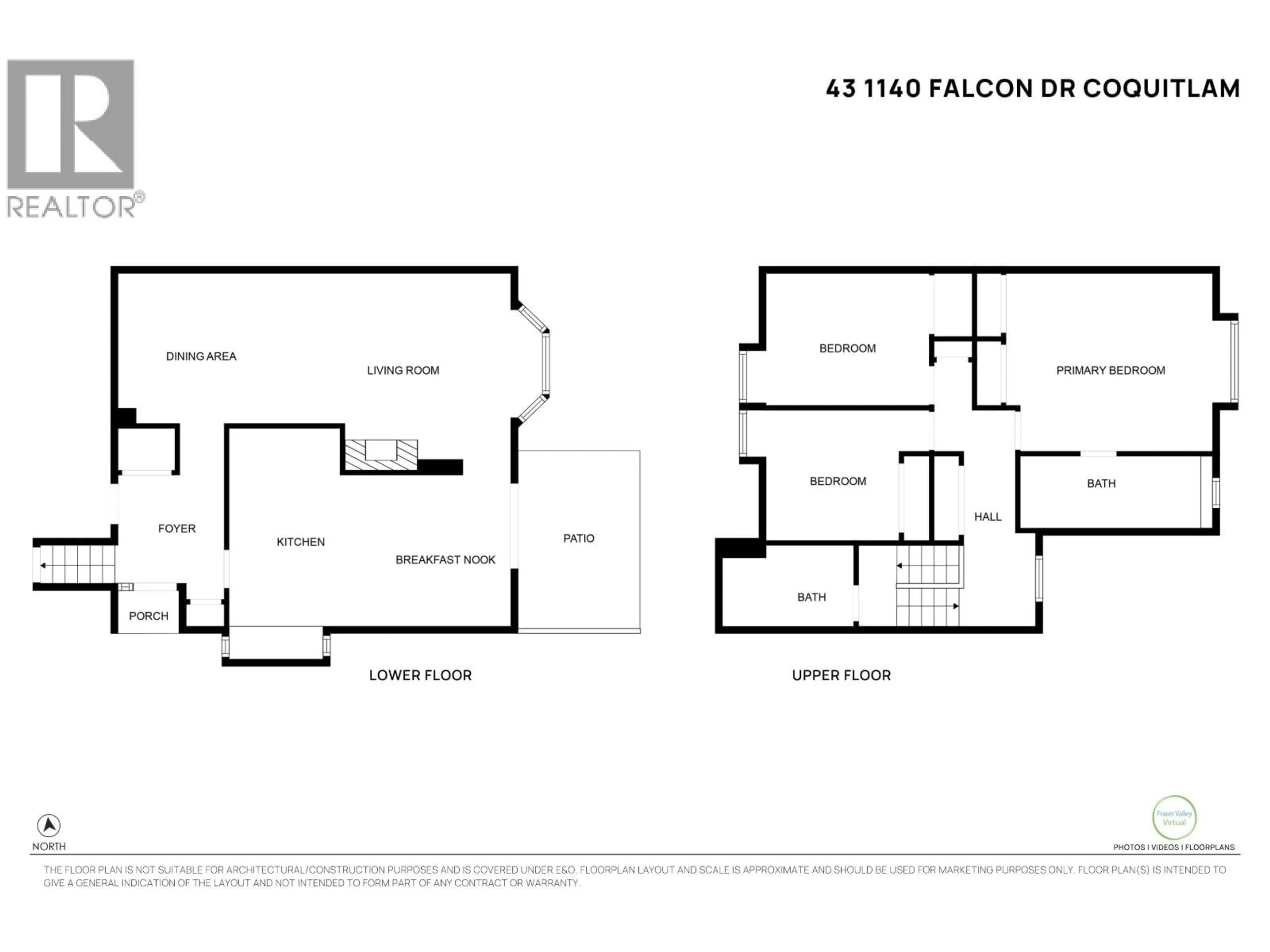 Floor plan for 43 - 1140 FALCON DRIVE, Coquitlam British Columbia V3E2K1