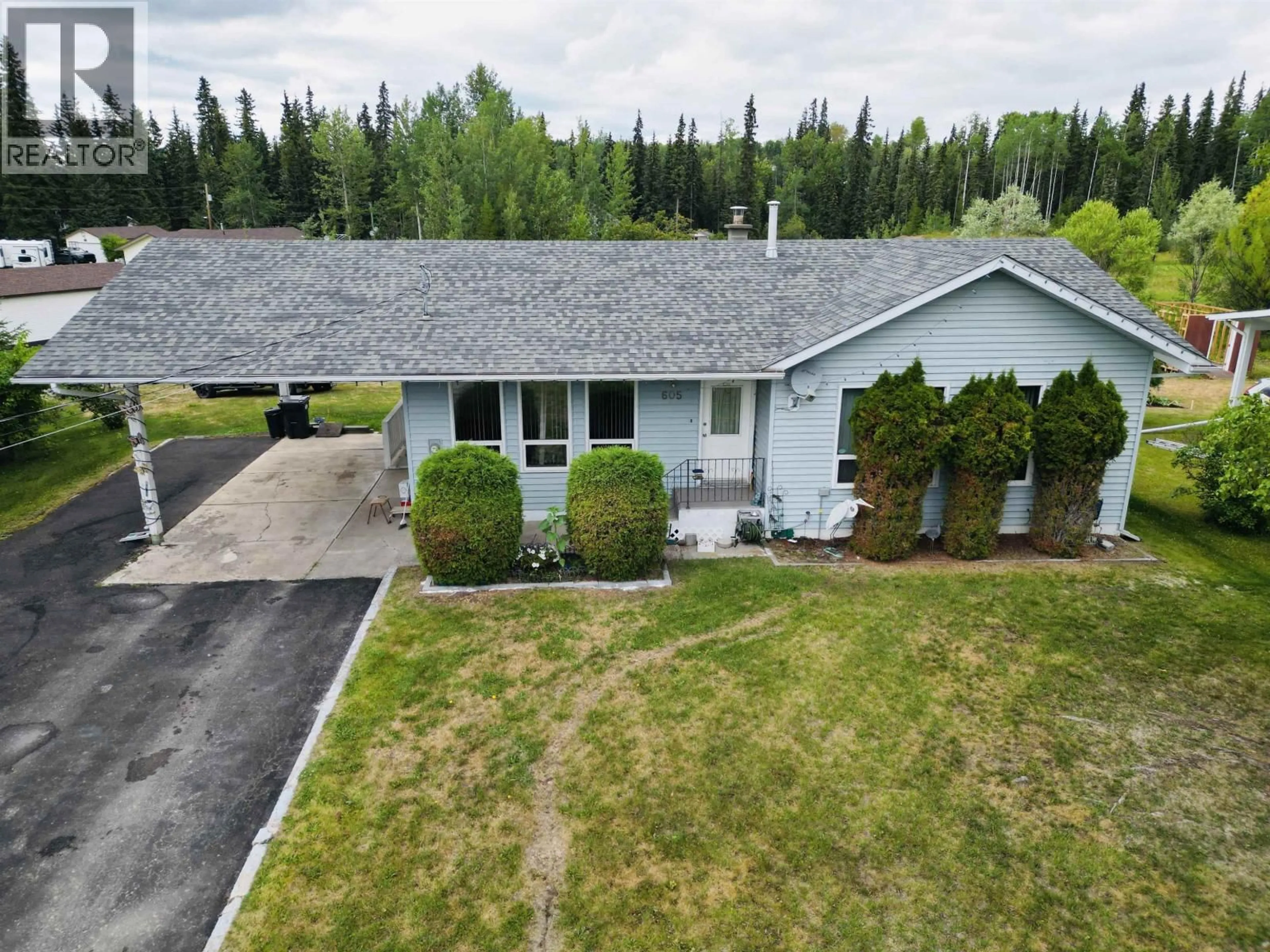 A pic from outside/outdoor area/front of a property/back of a property/a pic from drone, street for 605 5TH AVENUE, Burns Lake British Columbia V0J1E0