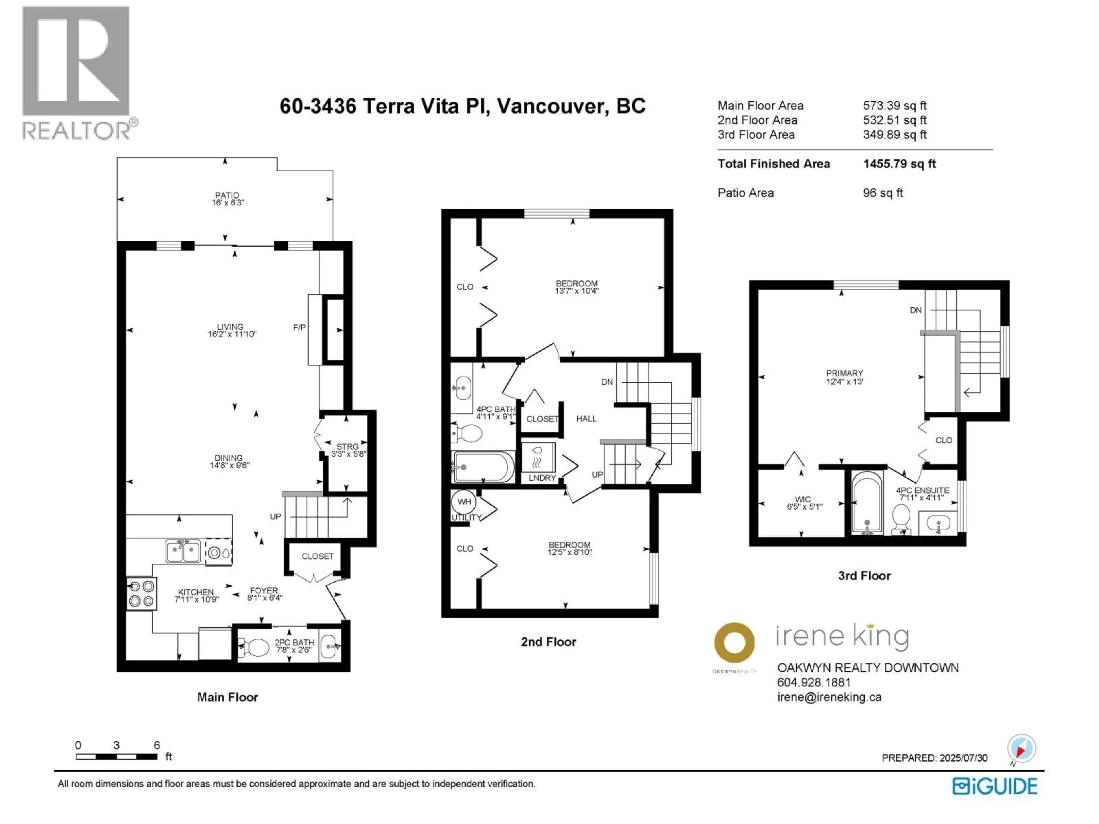 Floor plan for 60 - 3436 TERRA VITA PLACE, Vancouver British Columbia V5K5H6