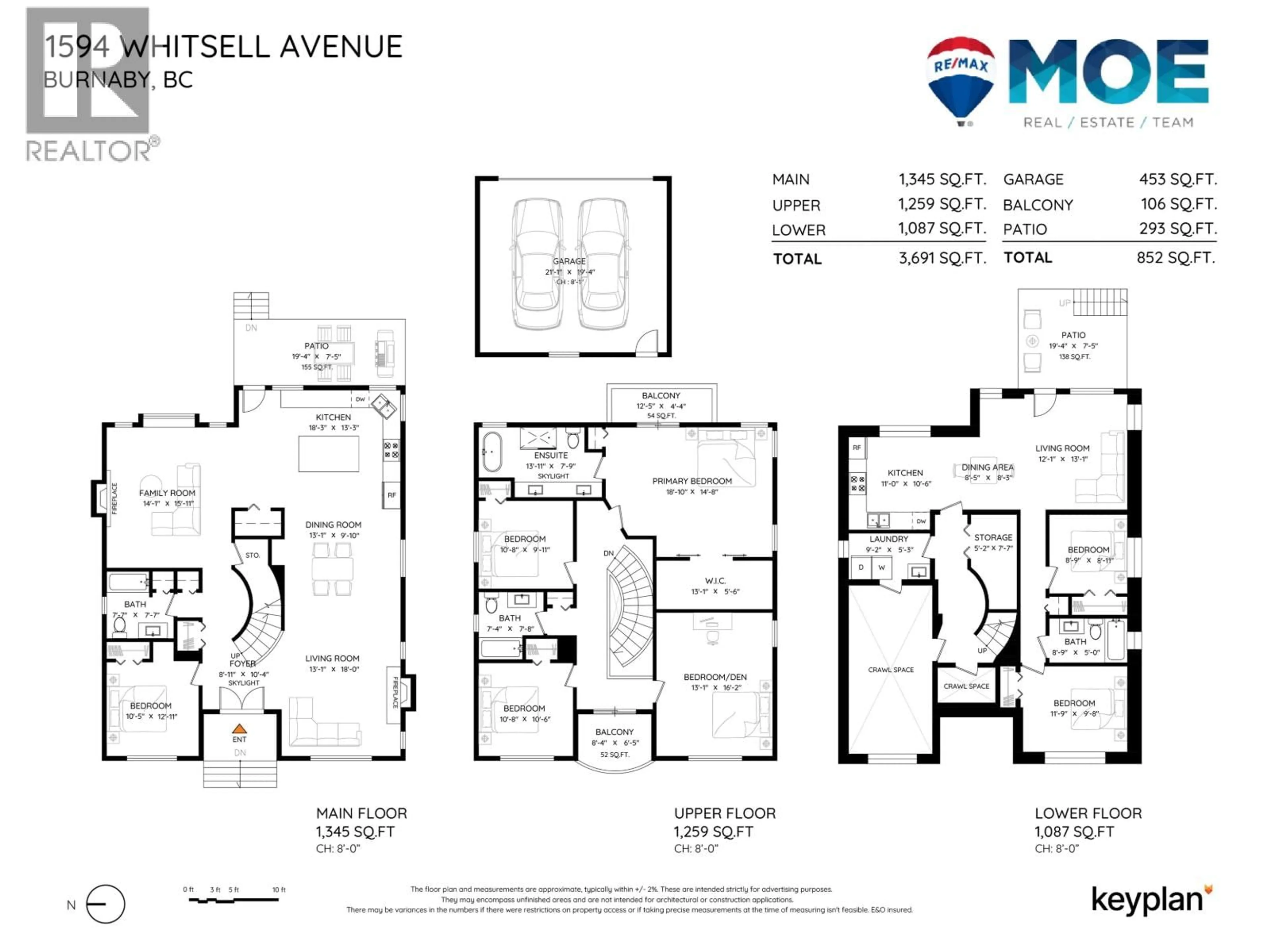 Floor plan for 1594 WHITSELL AVENUE, Burnaby British Columbia V5C5E6