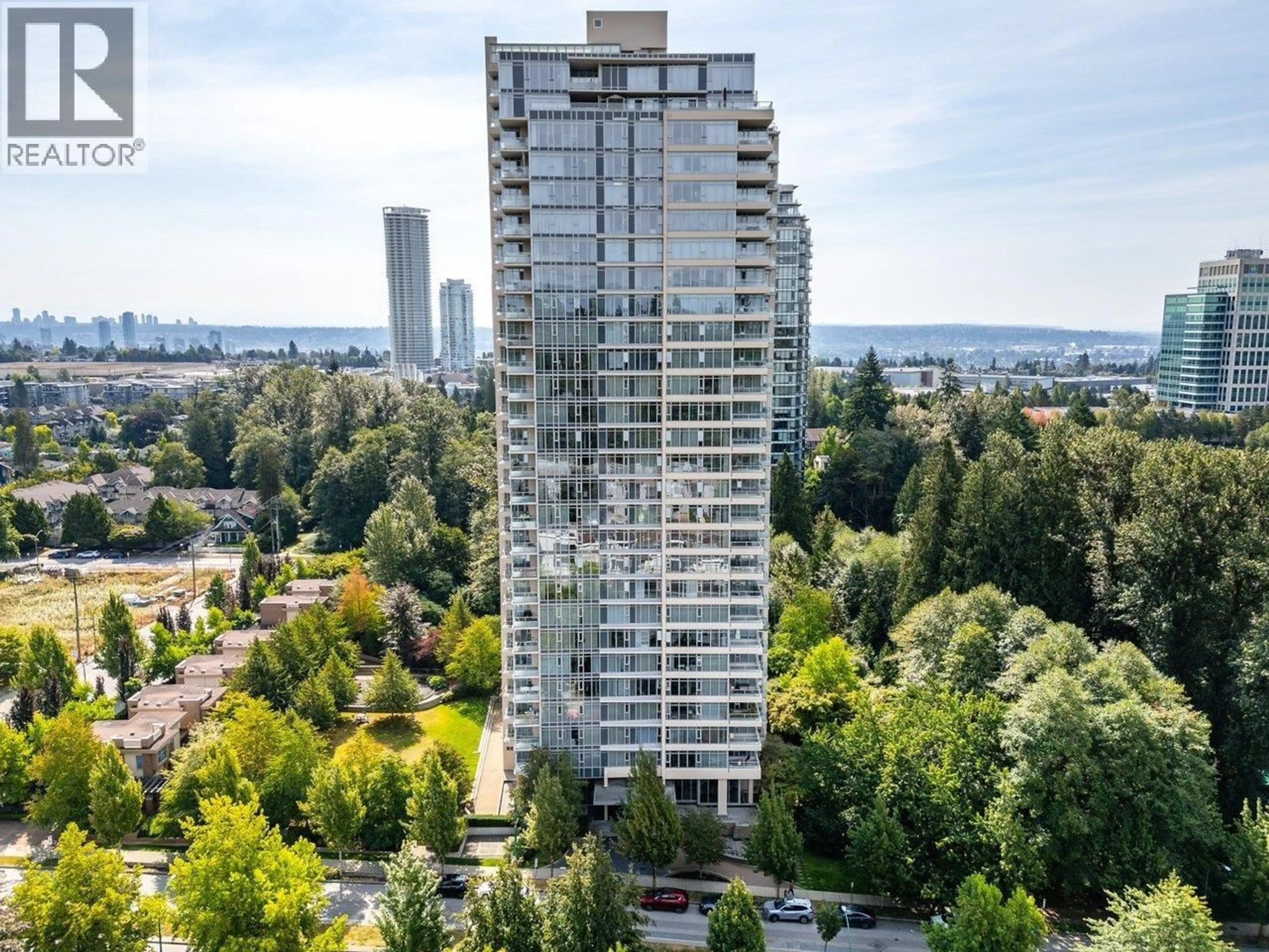 A pic from outside/outdoor area/front of a property/back of a property/a pic from drone, city buildings view from balcony for 1902 - 7090 EDMONDS STREET, Burnaby British Columbia V3N0C6