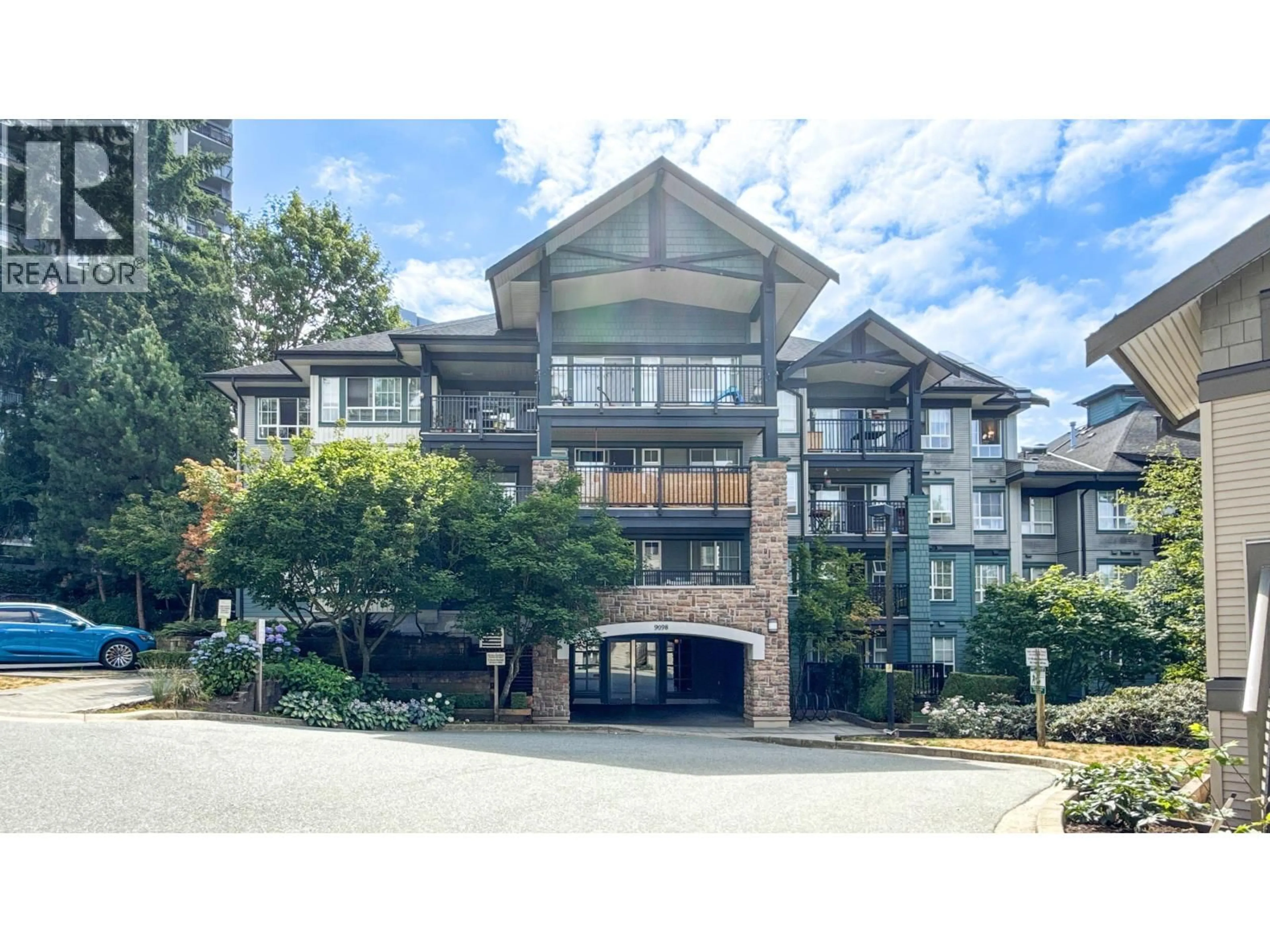 A pic from outside/outdoor area/front of a property/back of a property/a pic from drone, mountain view for 206 - 9098 HALSTON COURT, Burnaby British Columbia V3N0A6