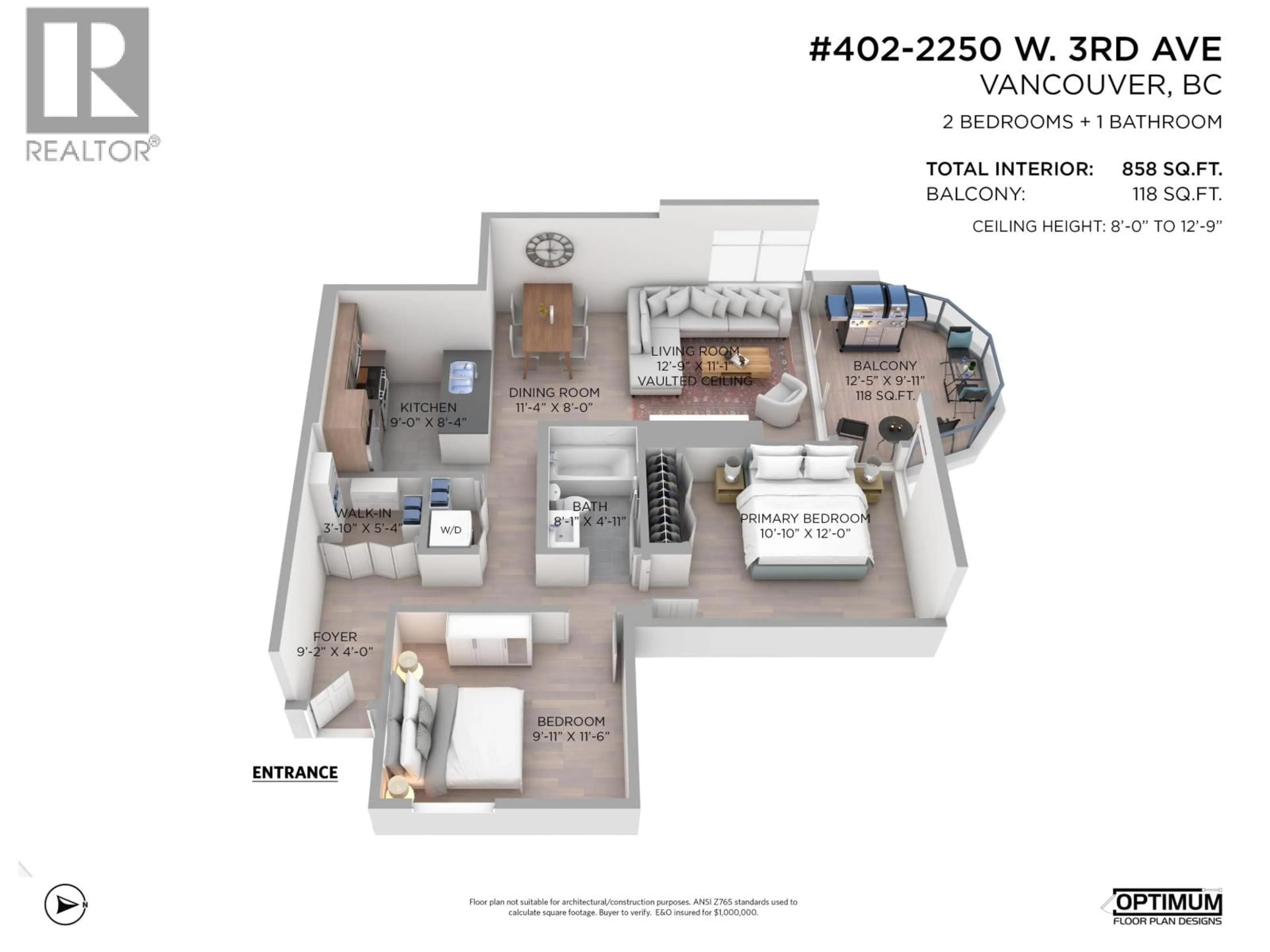 Floor plan for 402 - 2250 3RD AVENUE, Vancouver British Columbia V6K1L4