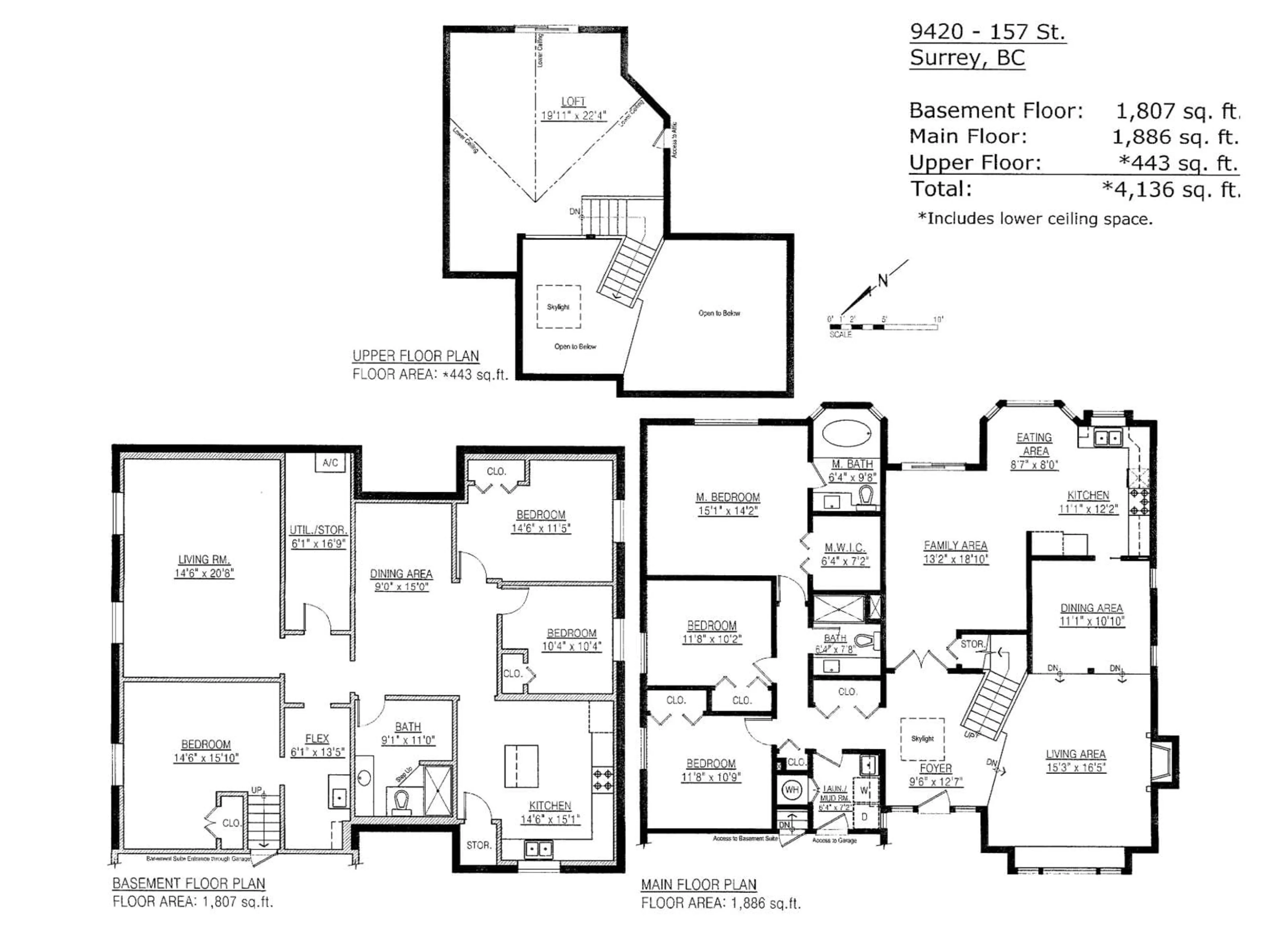 Floor plan for 9420 157, Surrey British Columbia V4N3B5