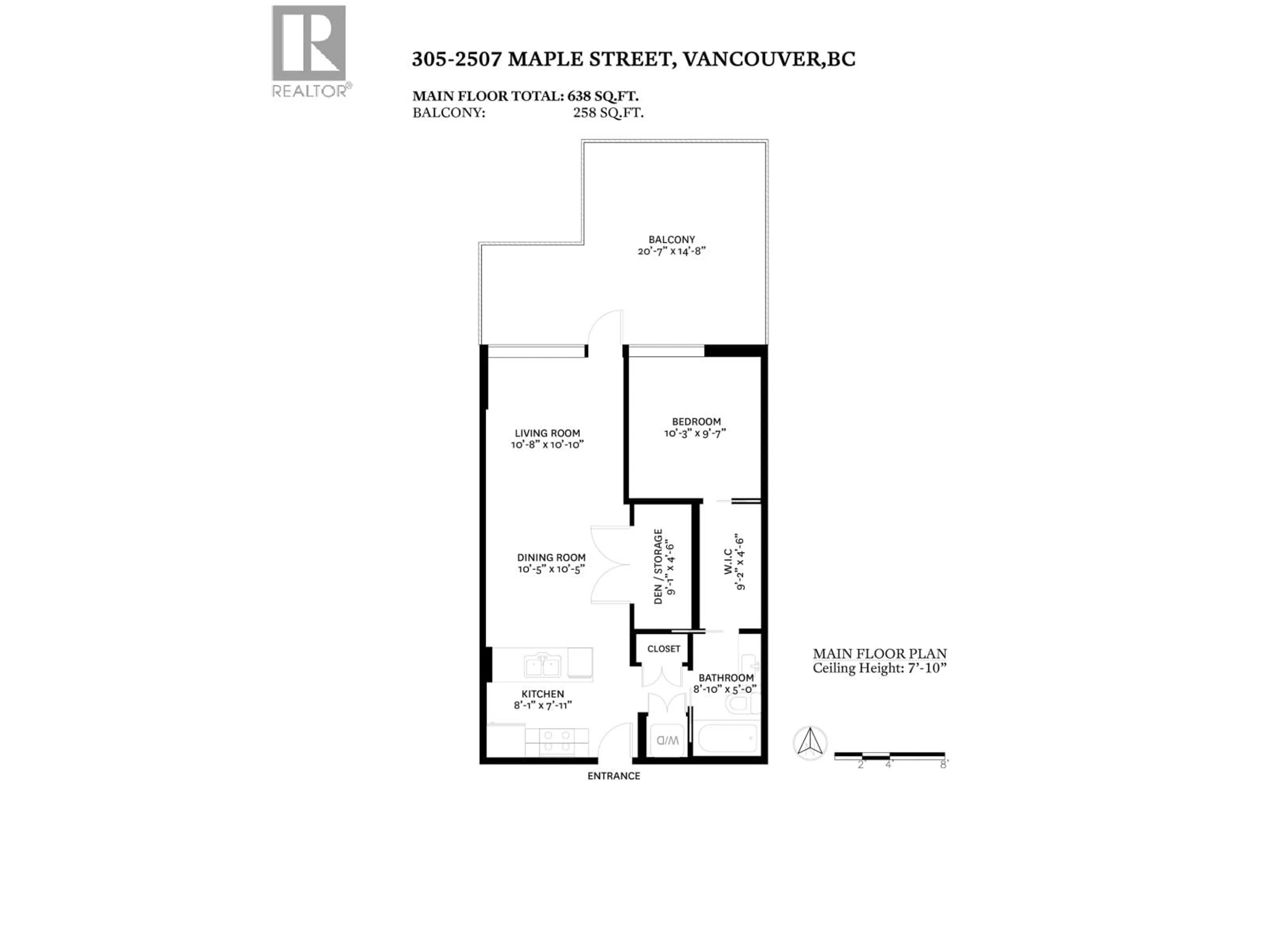 Floor plan for 305 - 2507 MAPLE STREET, Vancouver British Columbia V6J0E1