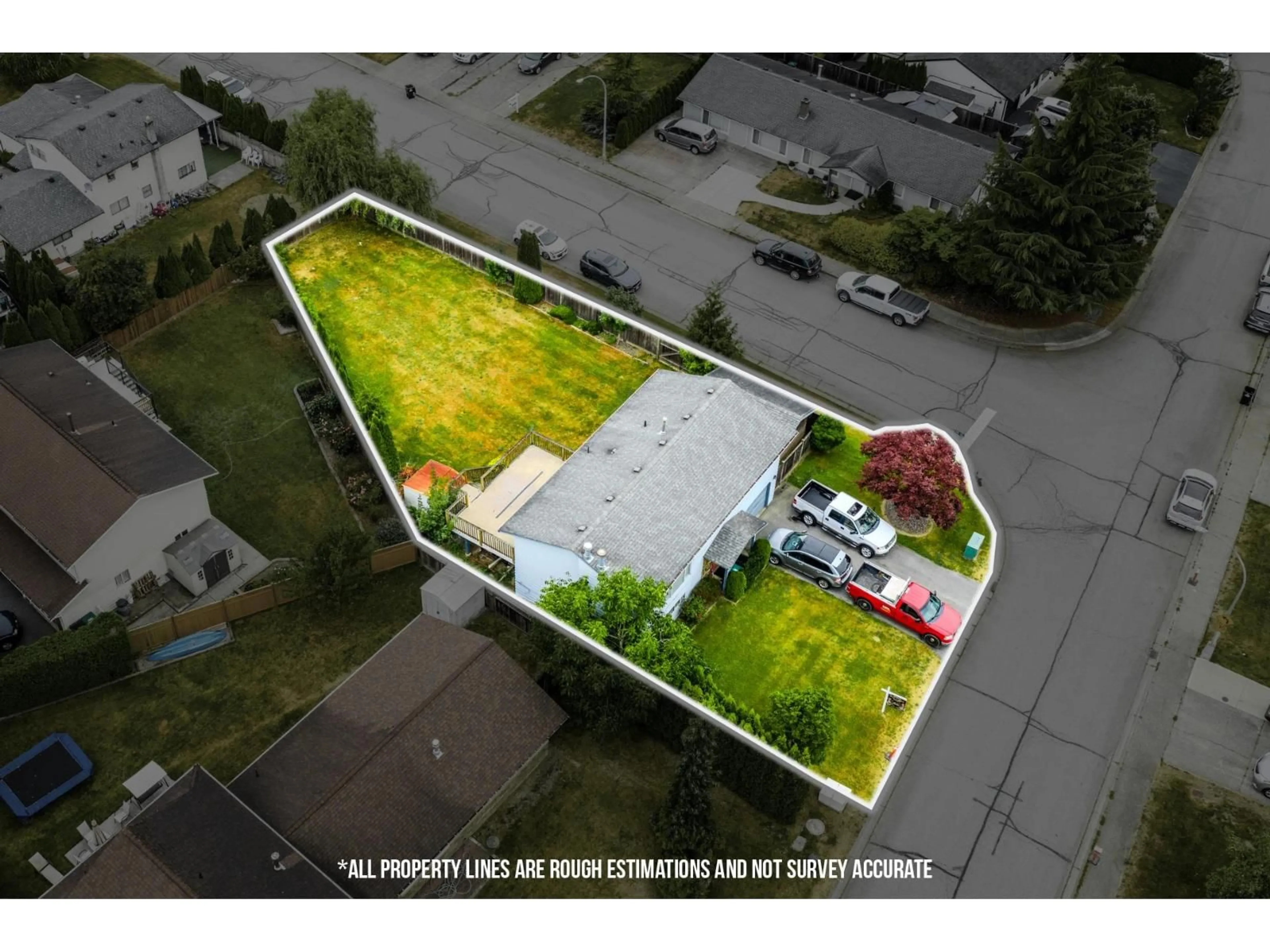 A pic from outside/outdoor area/front of a property/back of a property/a pic from drone, street for 5149 209A, Langley British Columbia V3A7M6