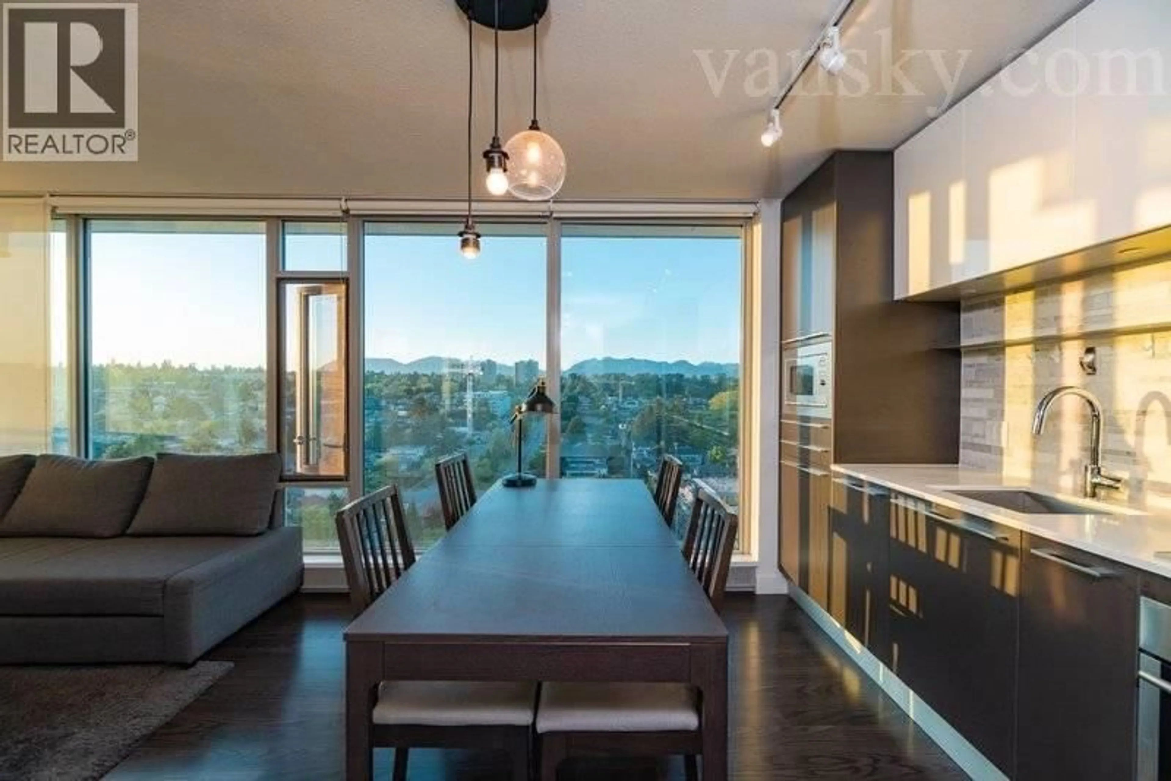 Dining room, wood/laminate floor for 1702 - 8031 NUNAVUT LANE, Vancouver British Columbia V5X0C9