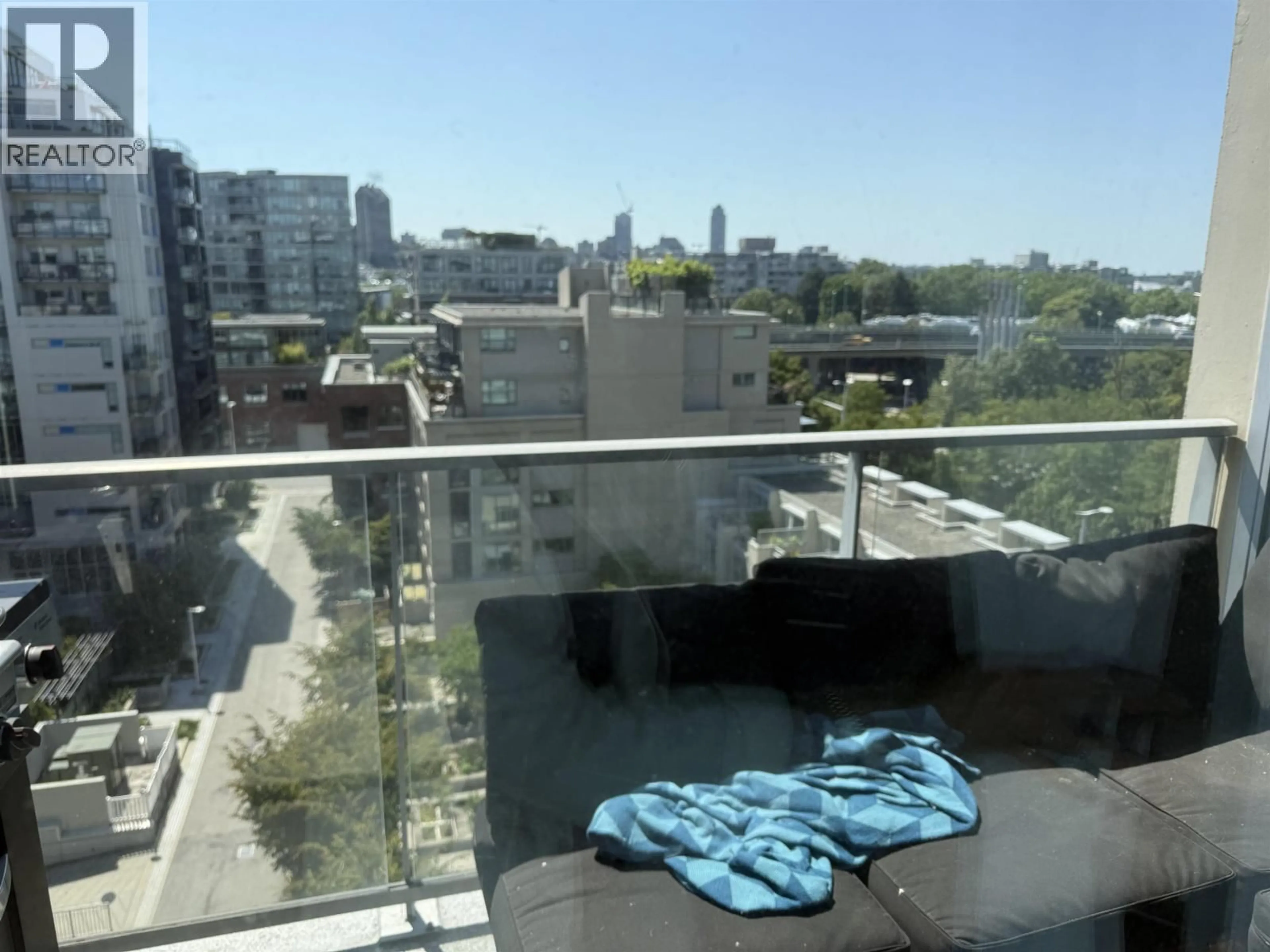 Balcony in the apartment, city buildings view from balcony for 907 - 1833 CROWE STREET, Vancouver British Columbia V5Y0A2