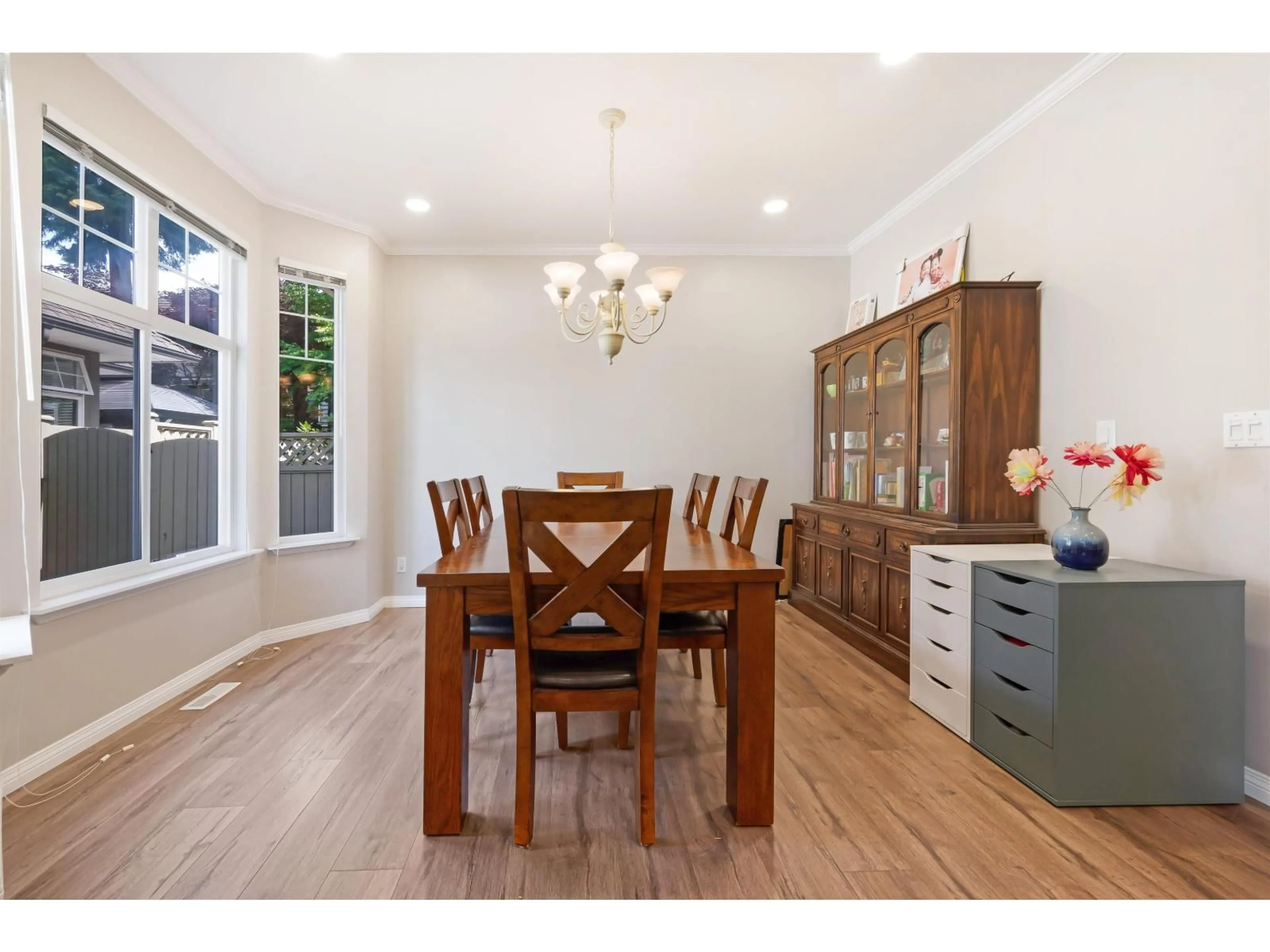 Dining room, wood/laminate floor for 5816 122, Surrey British Columbia V3X3L5
