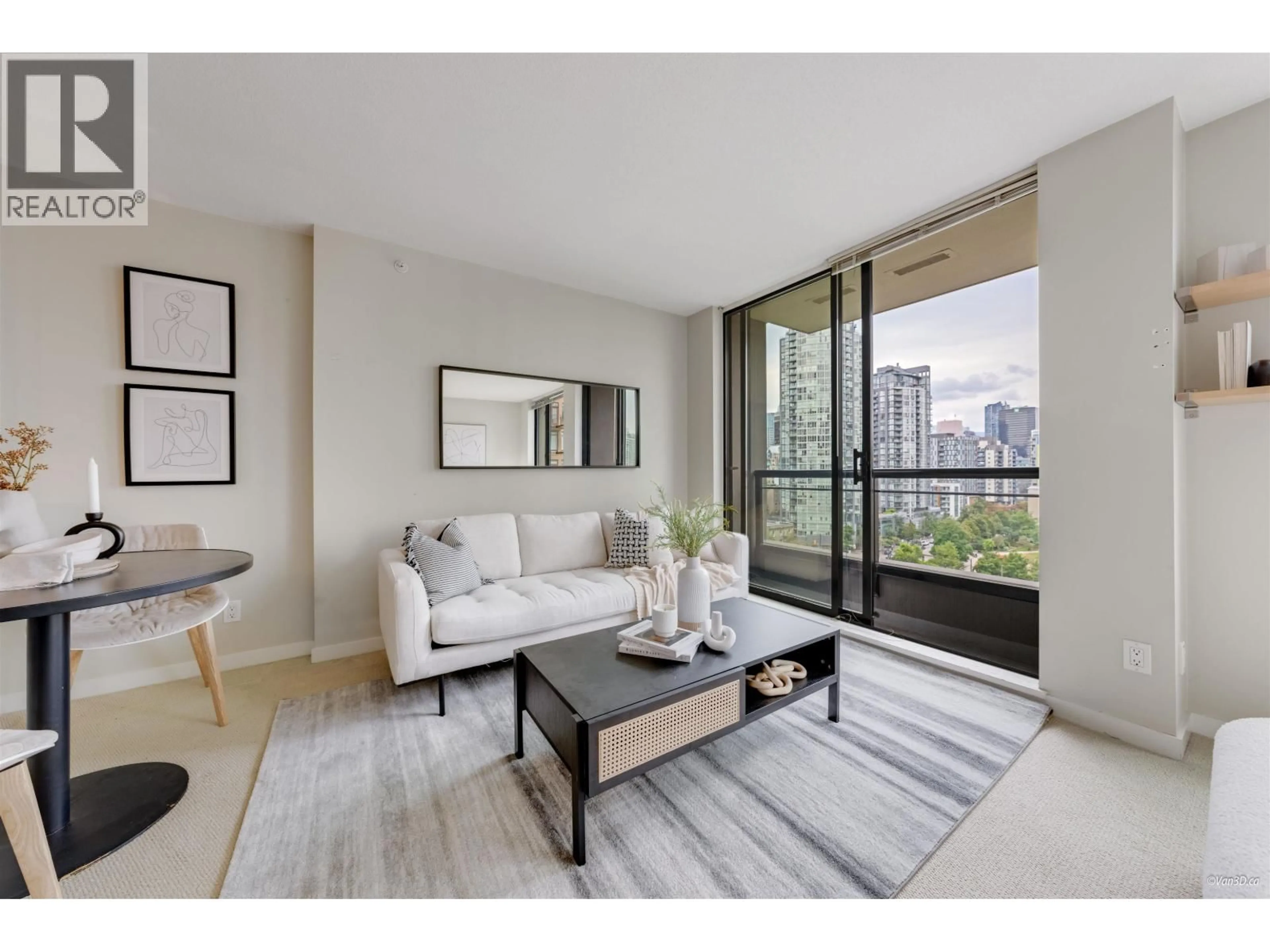 Living room with furniture, unknown for 1503 - 1295 RICHARDS STREET, Vancouver British Columbia V6B1B7