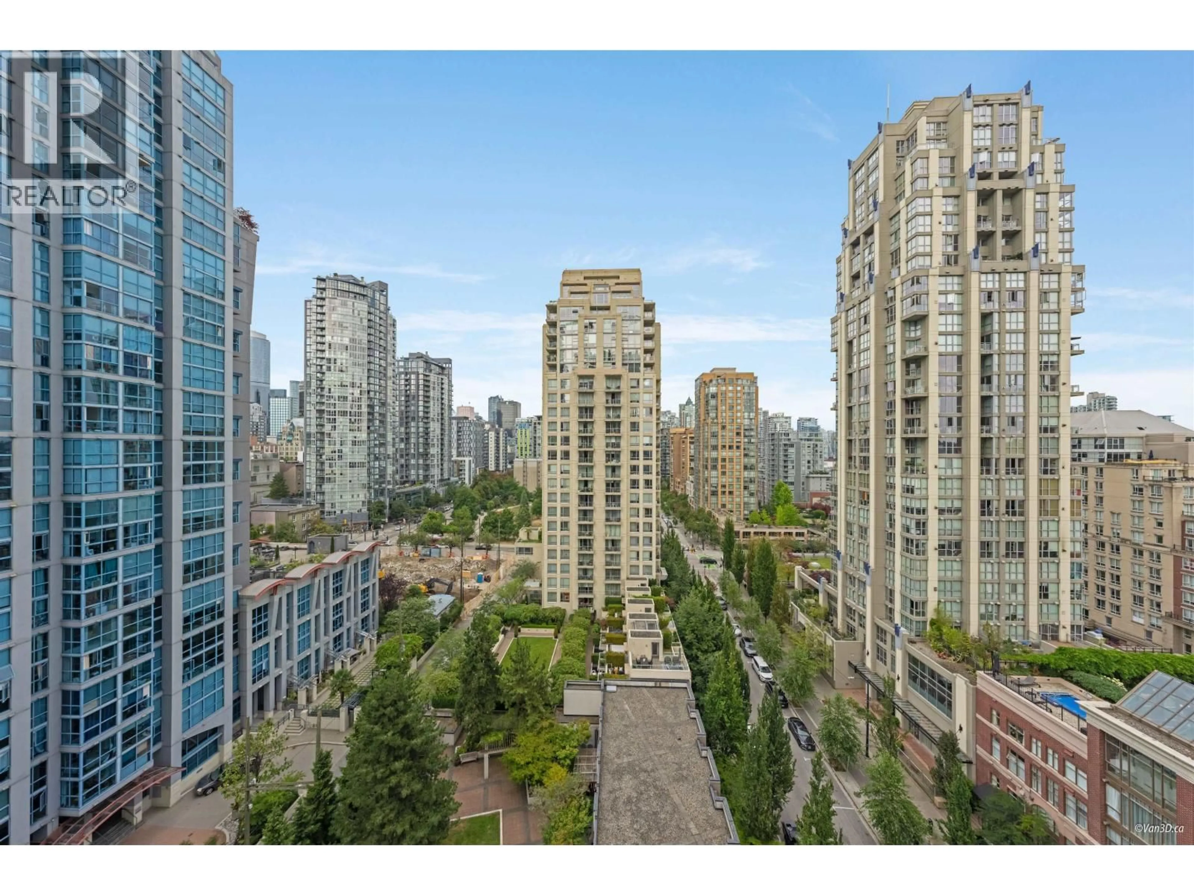 Patio, city buildings view from balcony for 1503 - 1295 RICHARDS STREET, Vancouver British Columbia V6B1B7