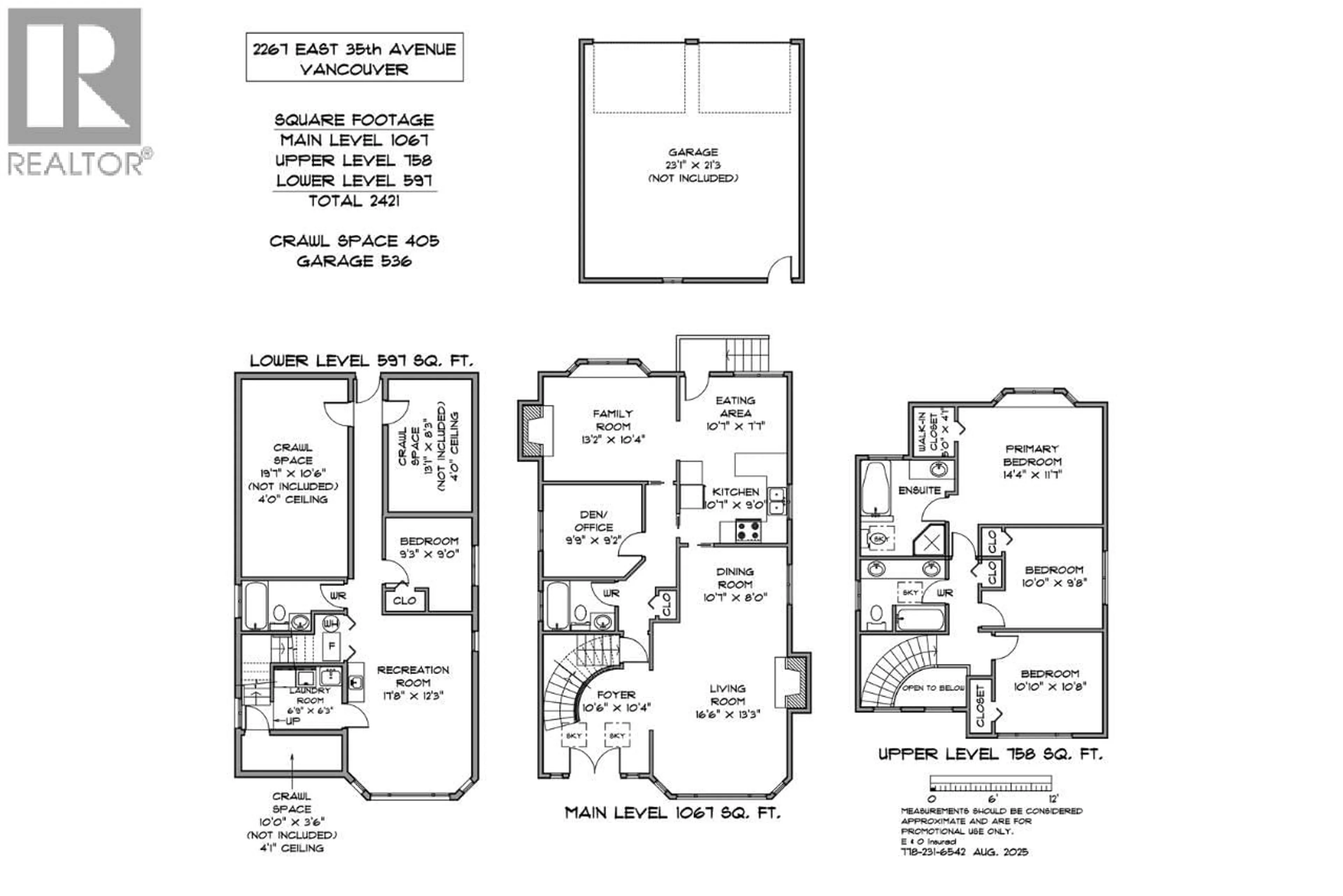 Floor plan for 2267 35TH AVENUE, Vancouver British Columbia V5P1C1