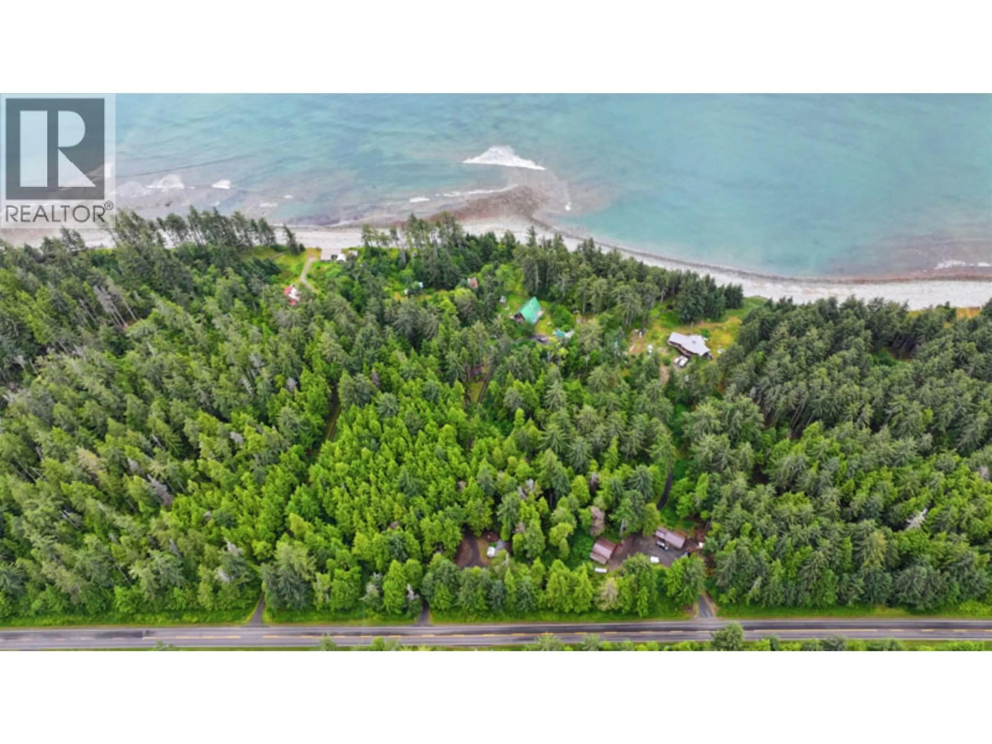 A pic from outside/outdoor area/front of a property/back of a property/a pic from drone, water/lake/river/ocean view for 28809 16 HIGHWAY, Daajing Giids Rural British Columbia V0T1Y0