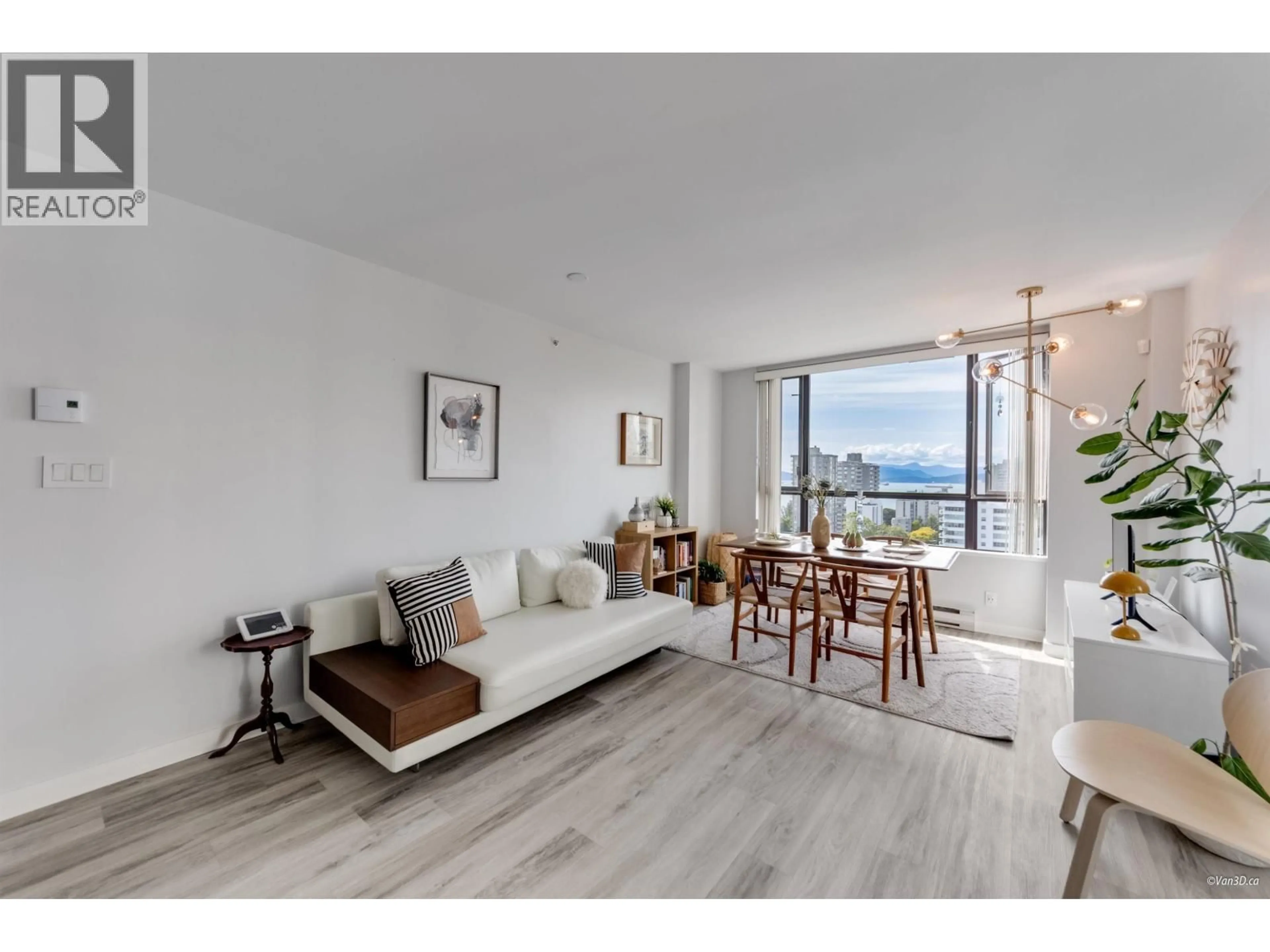 Living room with furniture, wood/laminate floor for 1406 - 1003 PACIFIC STREET, Vancouver British Columbia V6E4P2