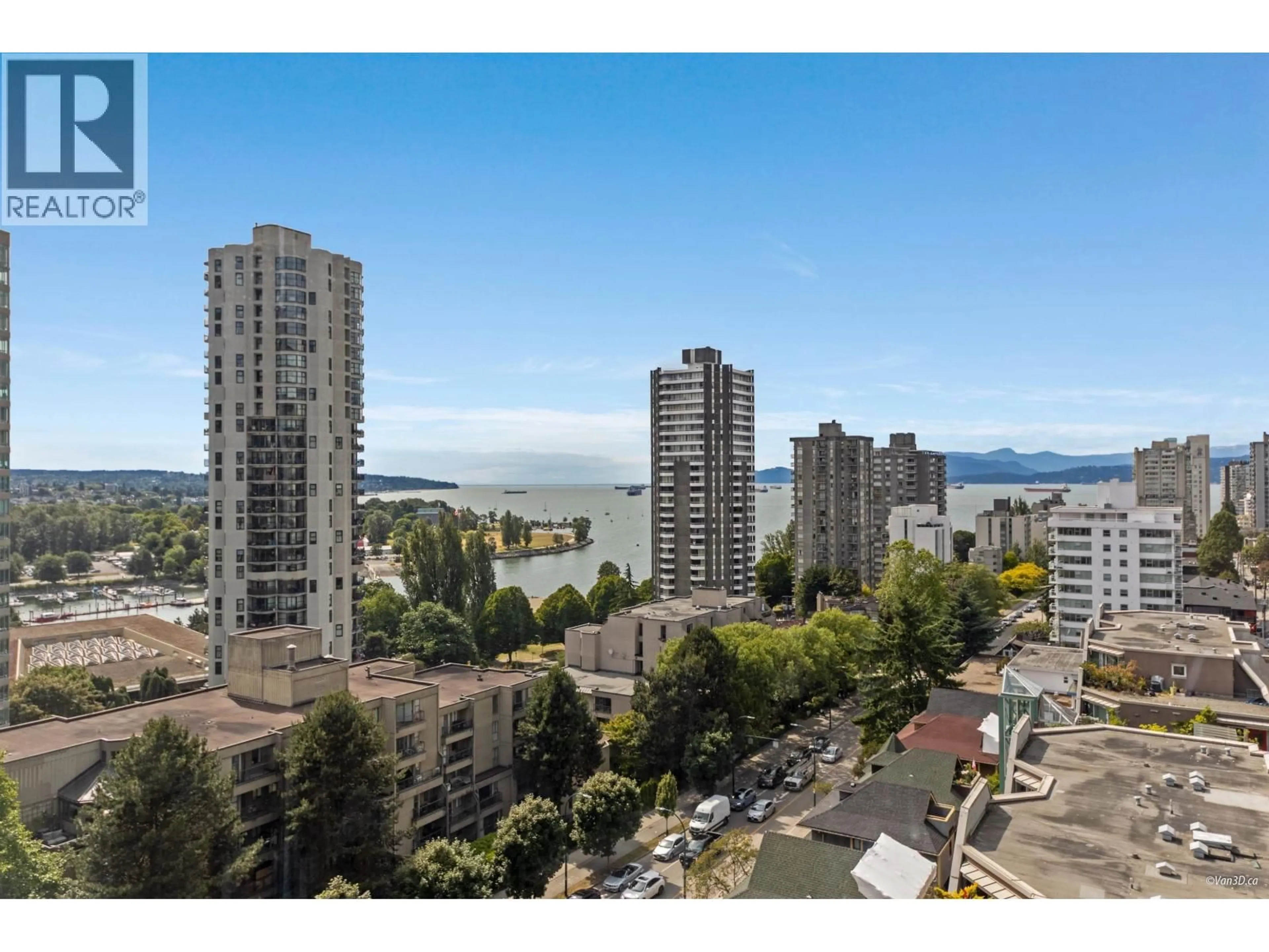 A pic from outside/outdoor area/front of a property/back of a property/a pic from drone, city buildings view from balcony for 1406 - 1003 PACIFIC STREET, Vancouver British Columbia V6E4P2