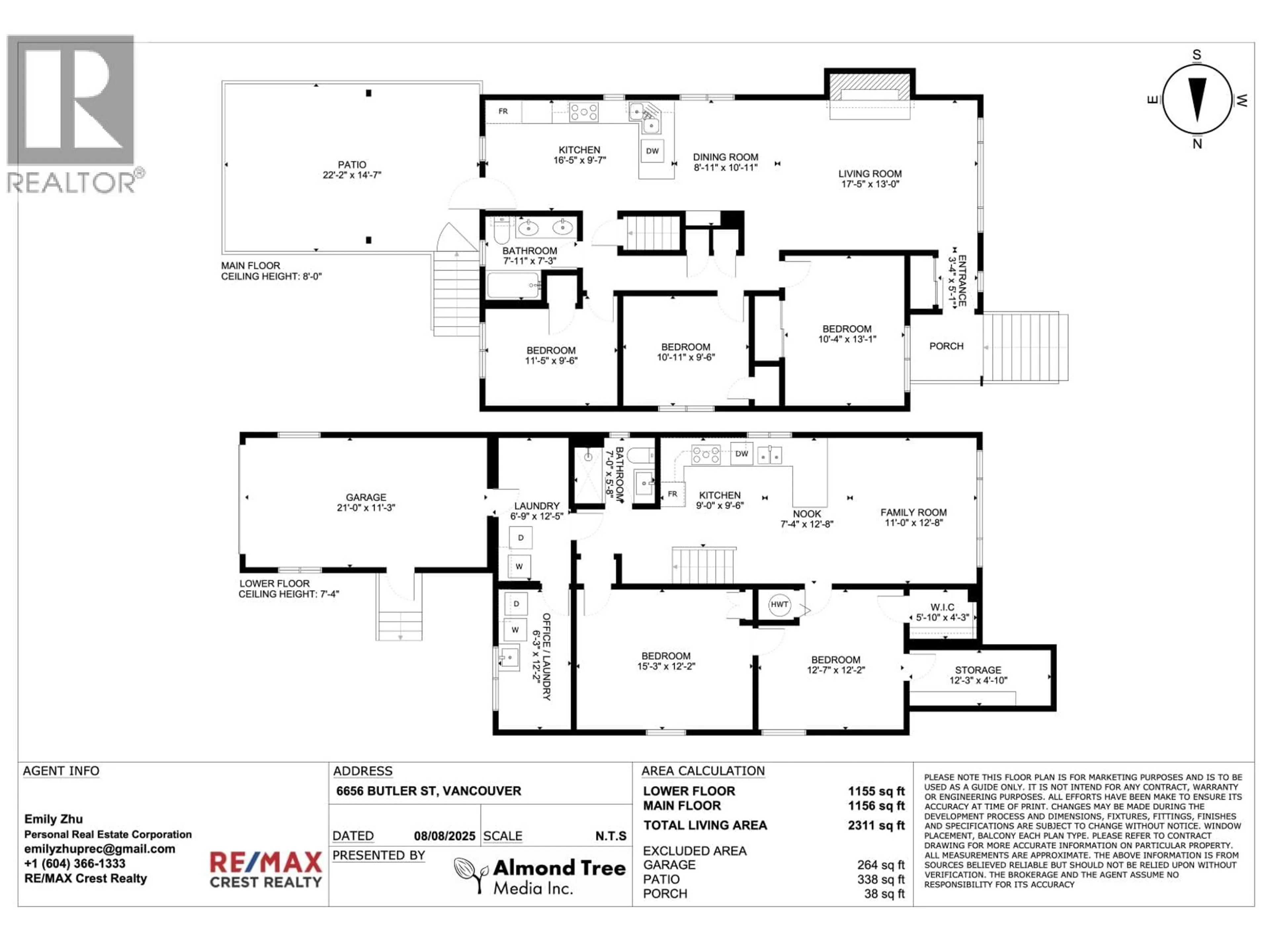Floor plan for 6656 BUTLER STREET, Vancouver British Columbia V5S3K9