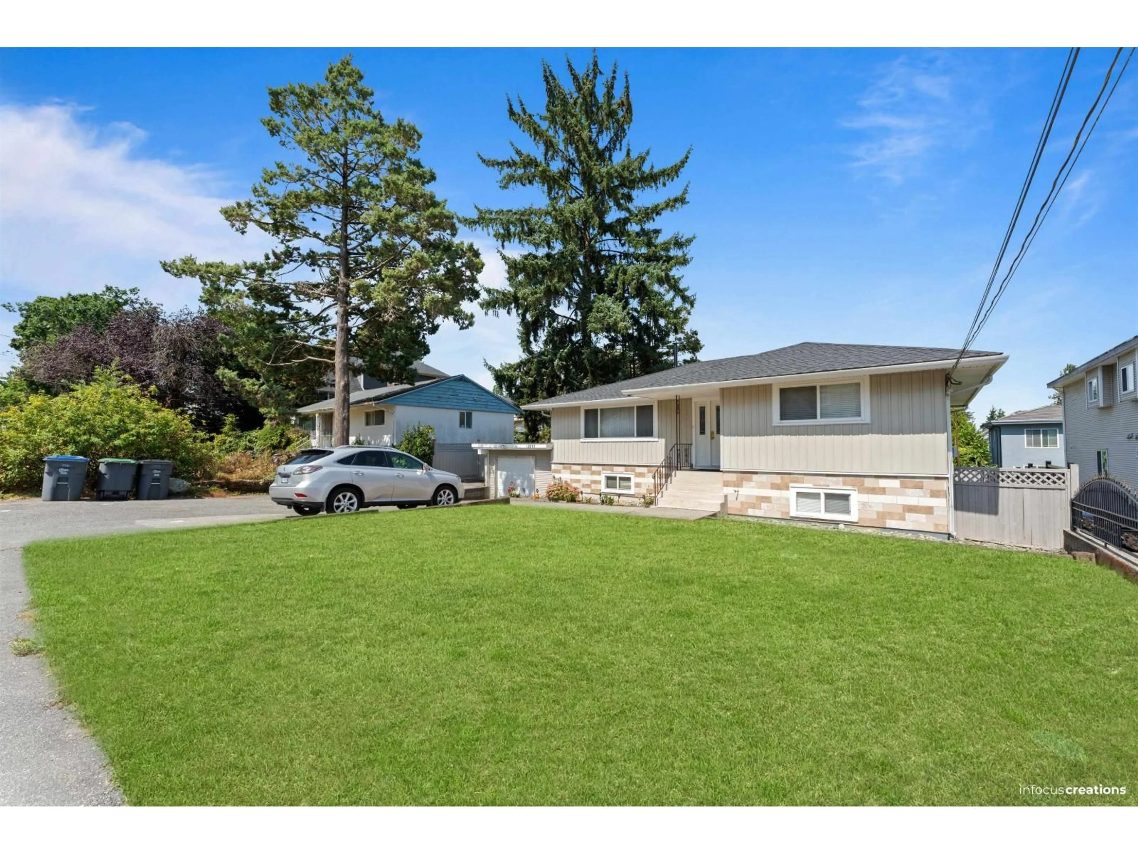 A pic from outside/outdoor area/front of a property/back of a property/a pic from drone, street for 12955 106A, Surrey British Columbia V3T2E3