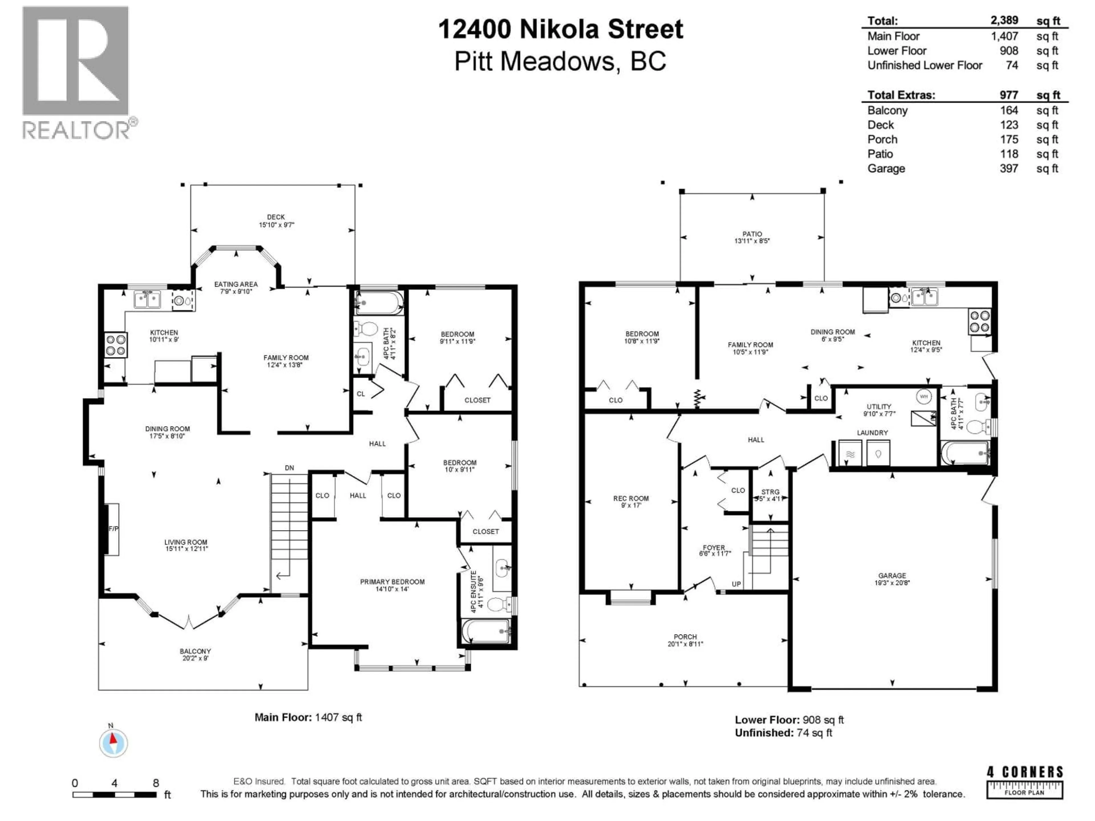 Floor plan for 12400 NIKOLA STREET, Pitt Meadows British Columbia V3Y2K8