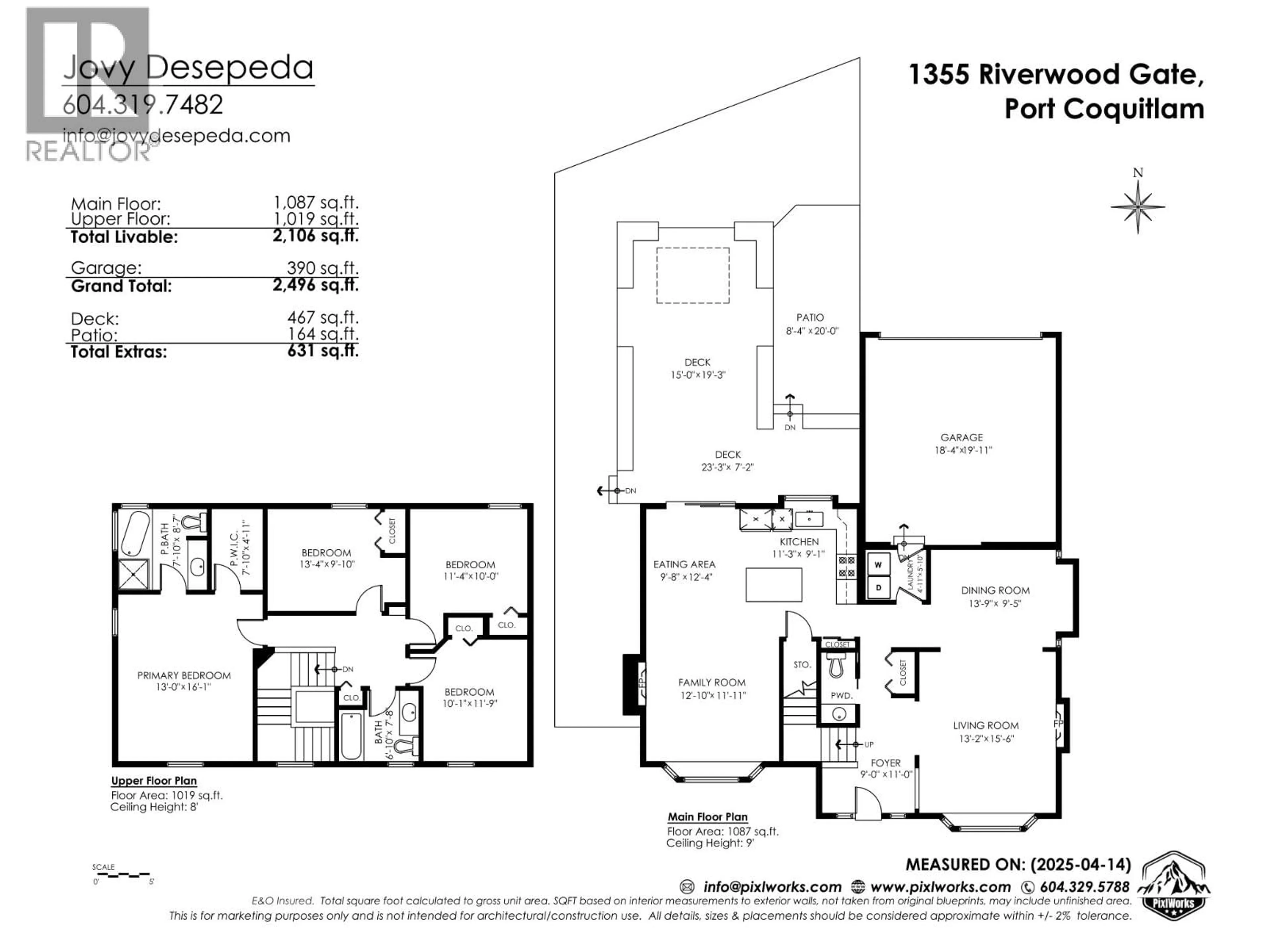 Floor plan for 1355 RIVERWOOD GATE, Port Coquitlam British Columbia V3B7W1
