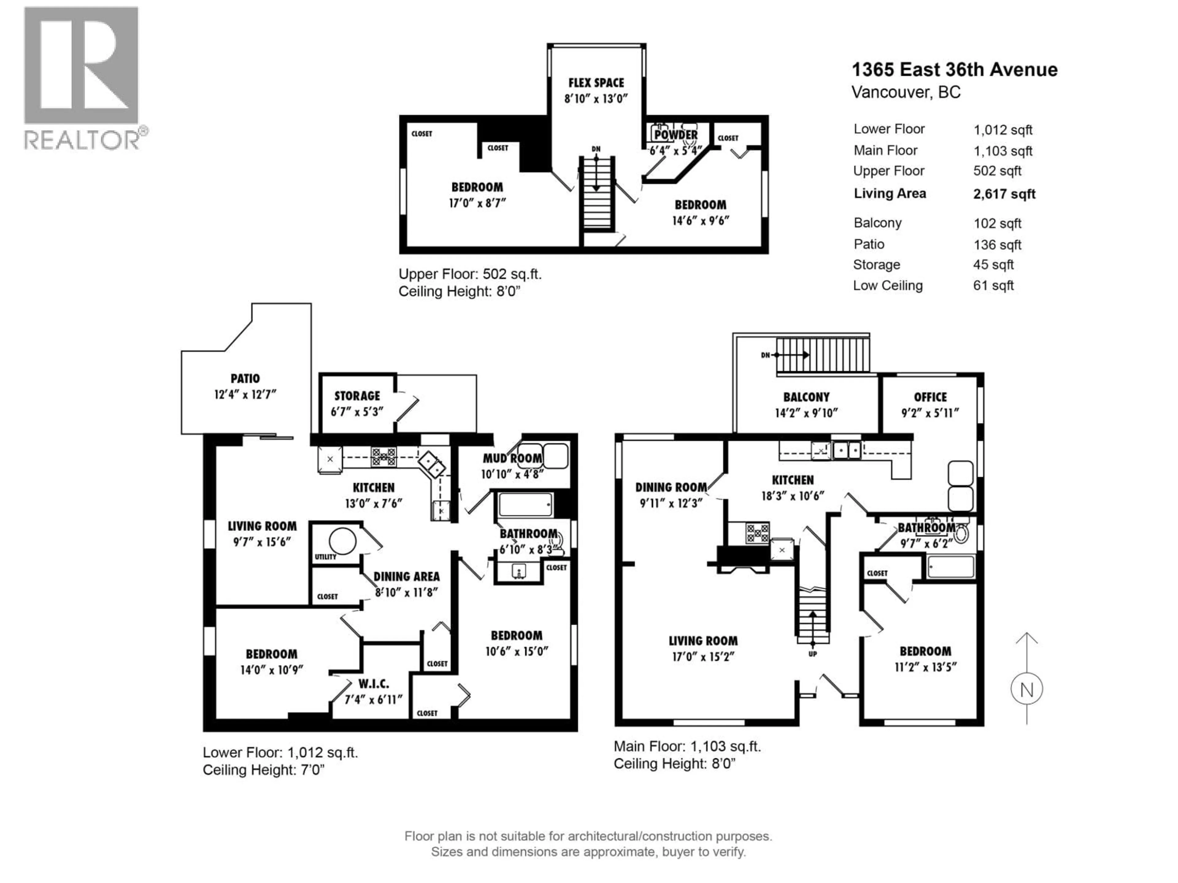 Floor plan for 1365 36TH AVENUE, Vancouver British Columbia V5W1E1