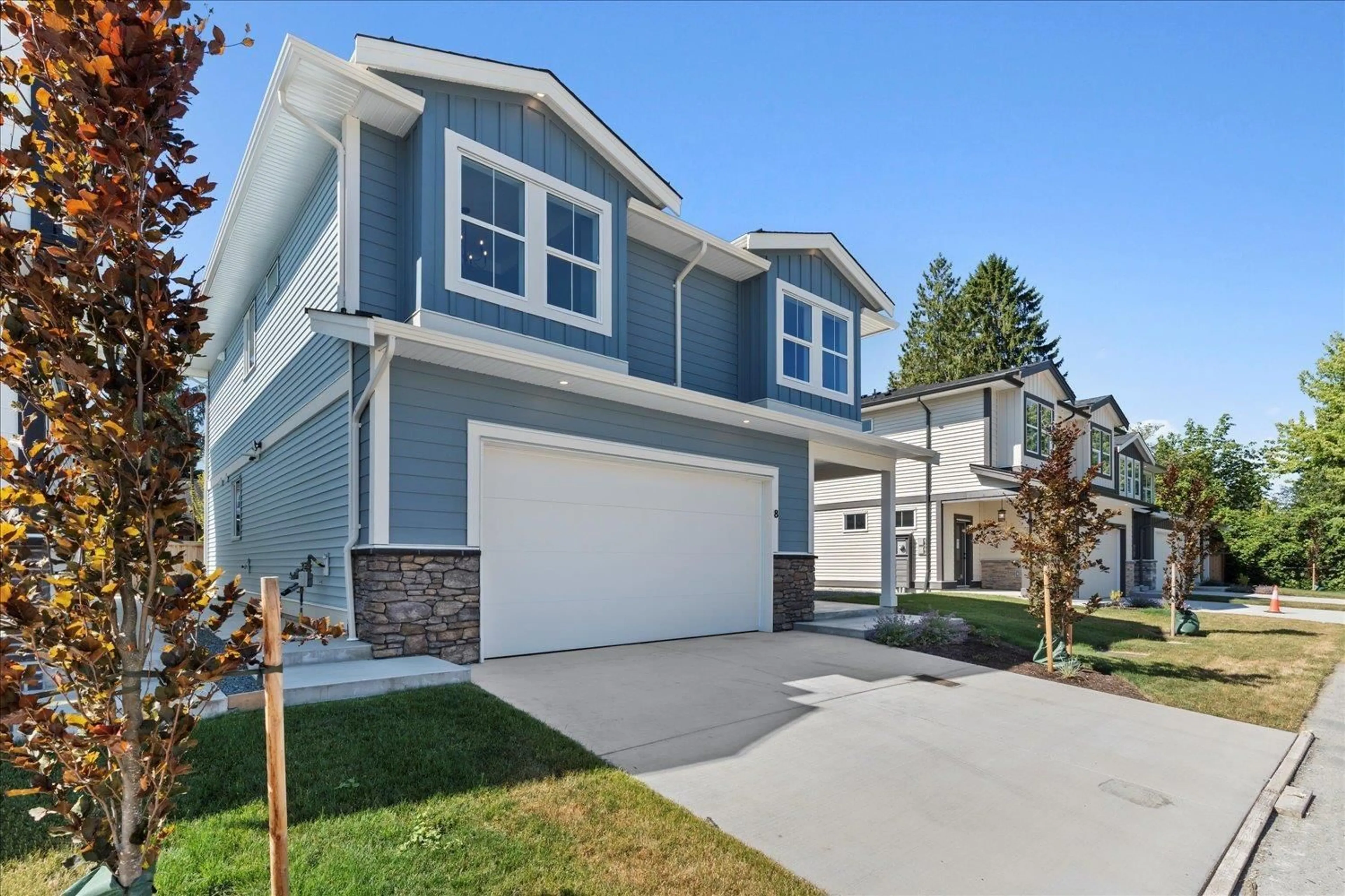 Home with vinyl exterior material, street for 8 - 46058 BONNY AVENUE, Chilliwack British Columbia V2P3H6
