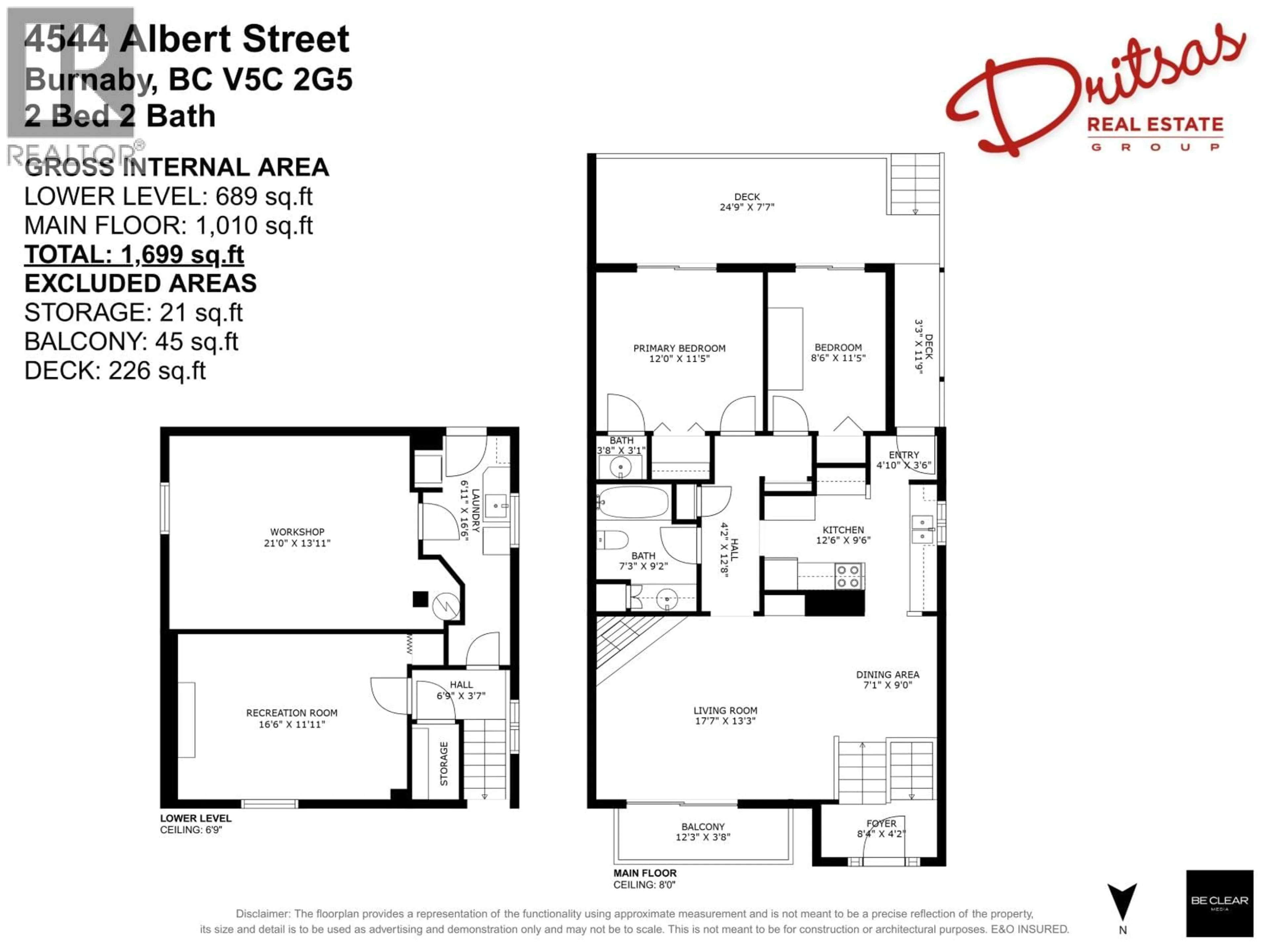 Floor plan for 4544 ALBERT STREET, Burnaby British Columbia V5C2G5