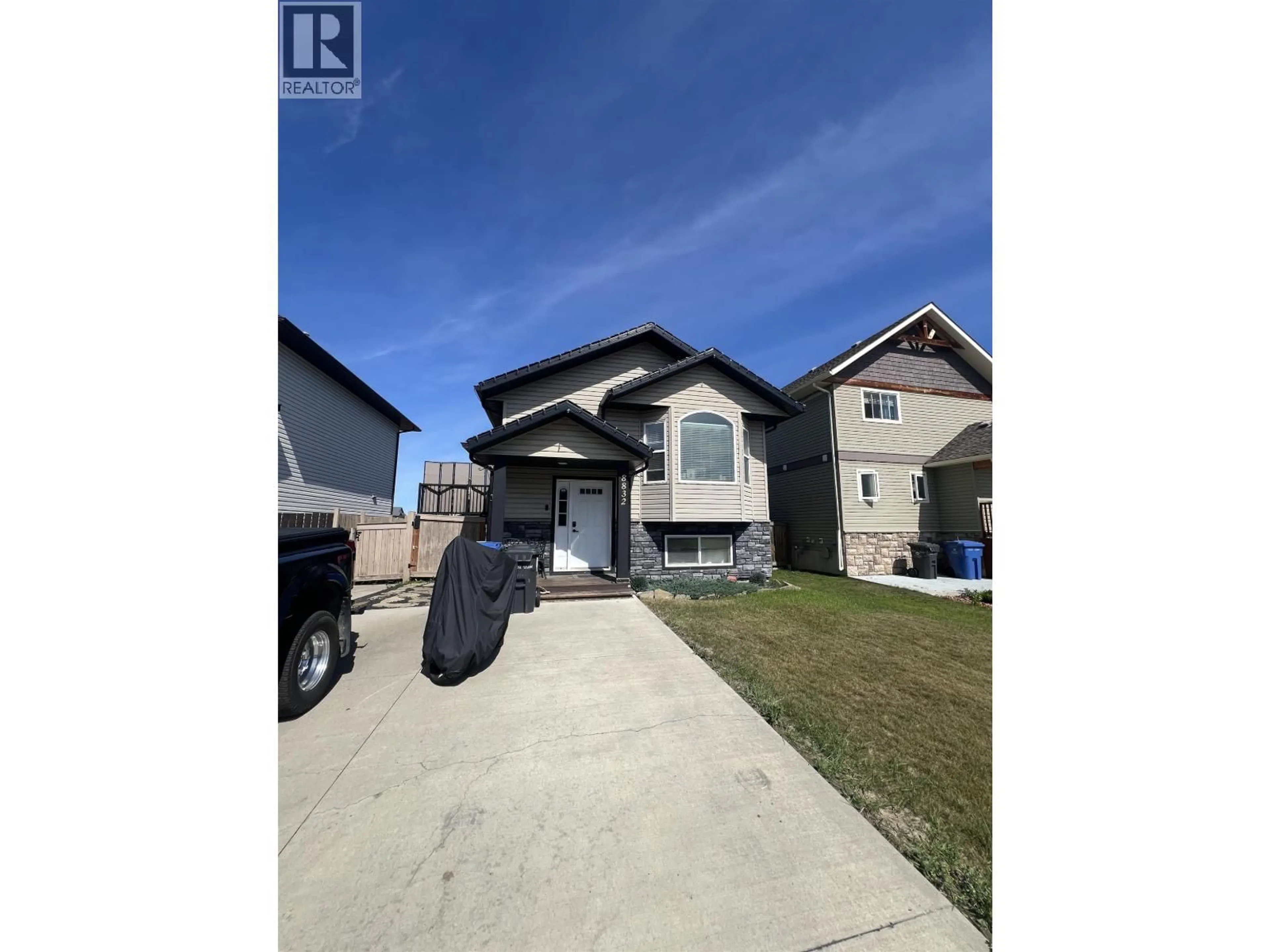 A pic from outside/outdoor area/front of a property/back of a property/a pic from drone, street for 8832 113 AVENUE, Fort St. John British Columbia V1J0E2