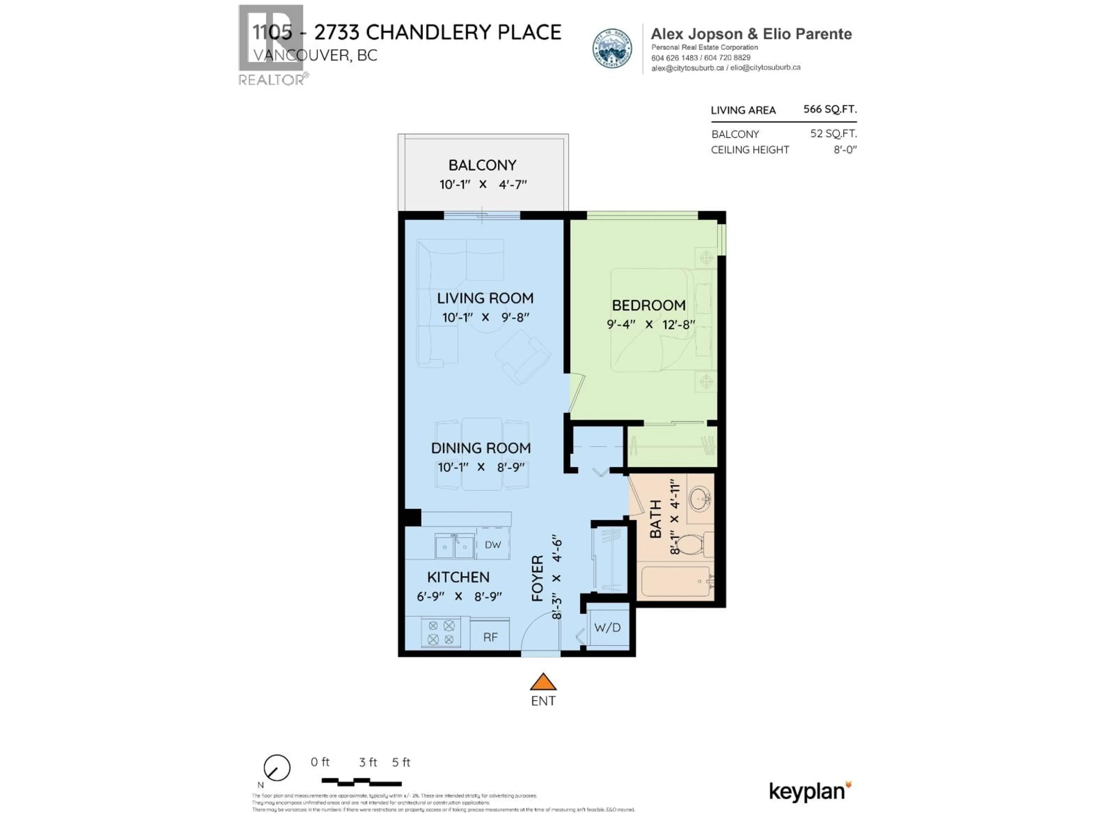Floor plan for 1105 - 2733 CHANDLERY PLACE, Vancouver British Columbia V5S4V3