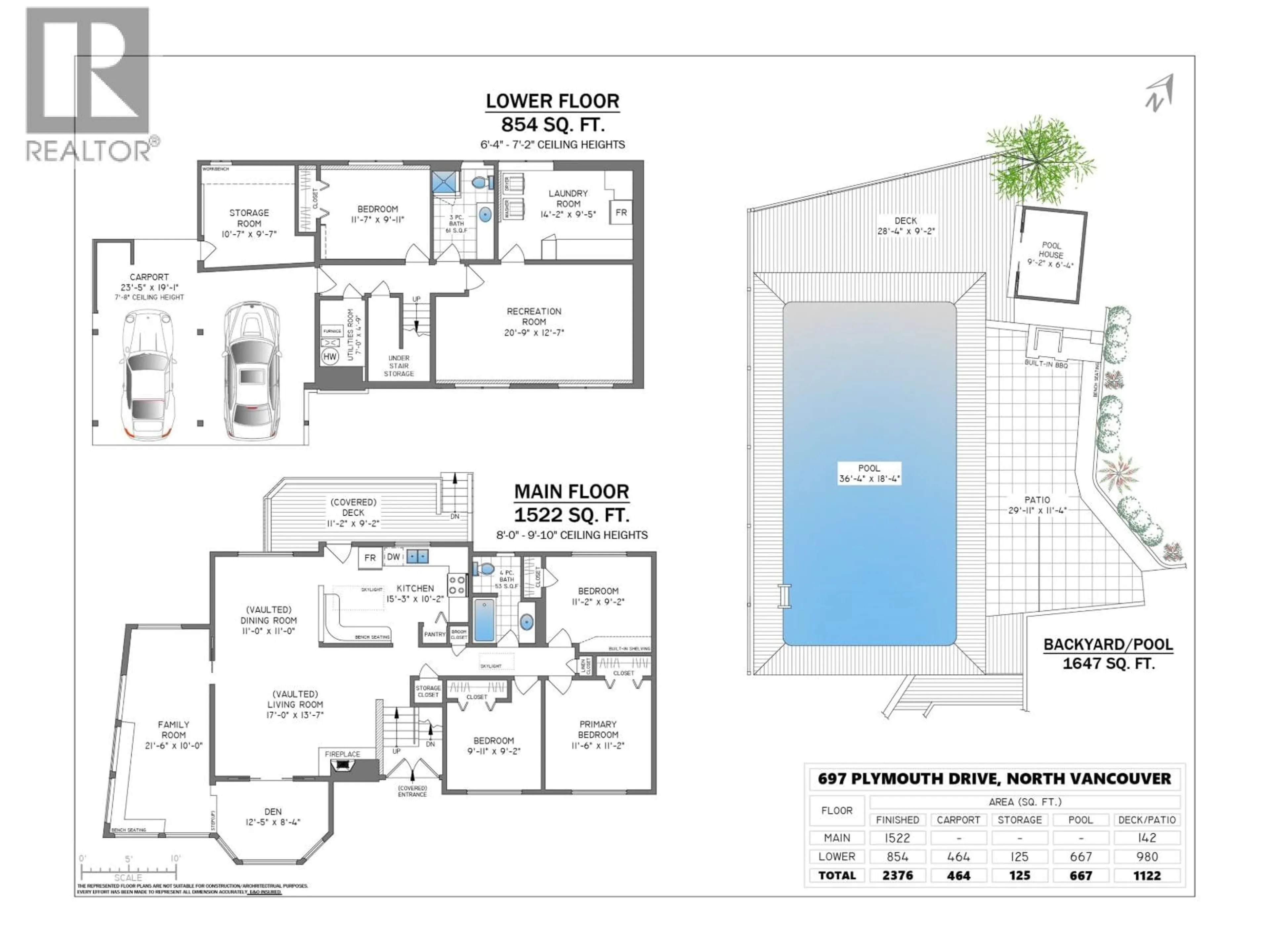 Floor plan for 697 PLYMOUTH DRIVE, North Vancouver British Columbia V7H2H5