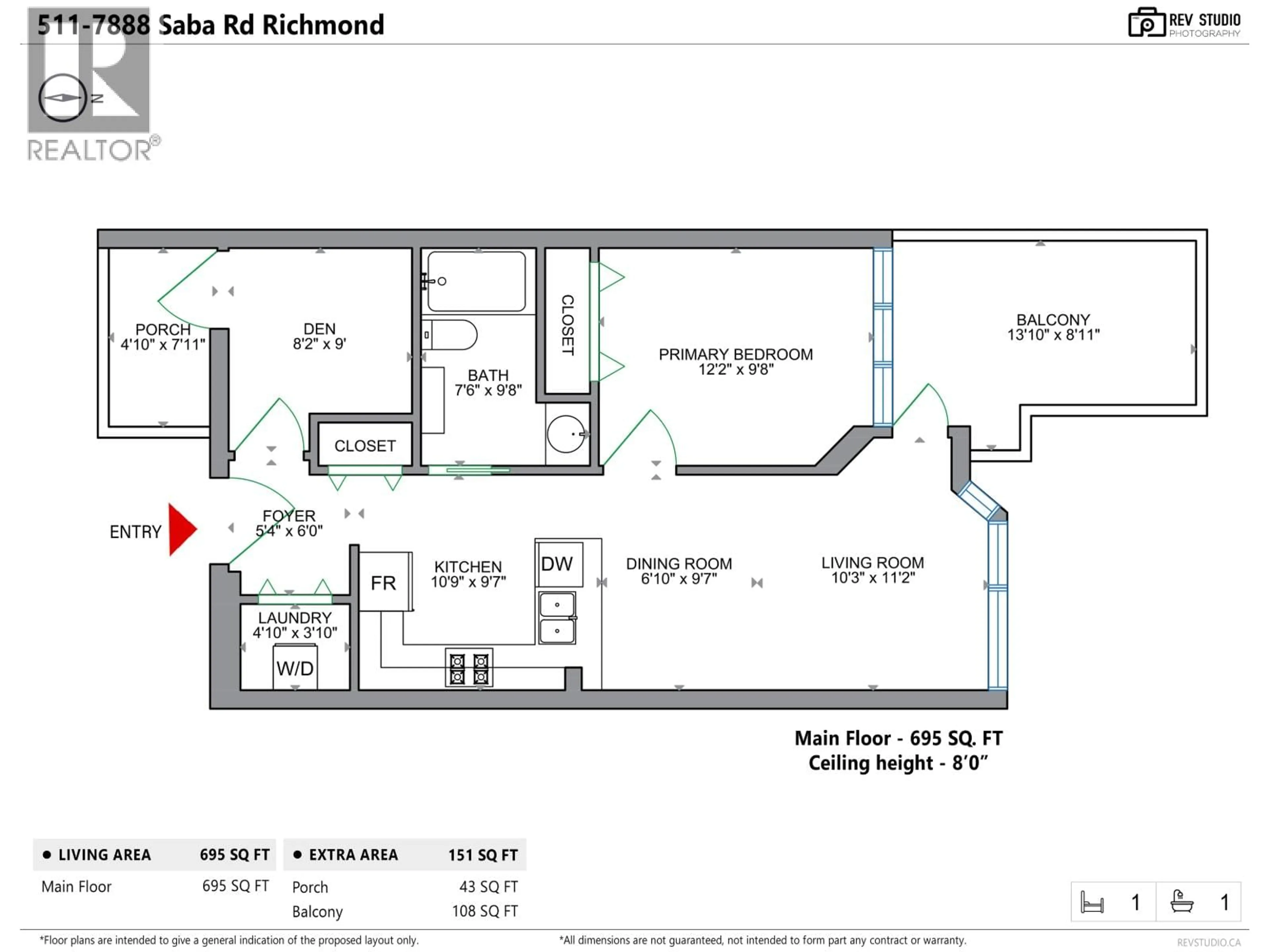 Floor plan for 511 - 7888 SABA ROAD, Richmond British Columbia V6Y0A2
