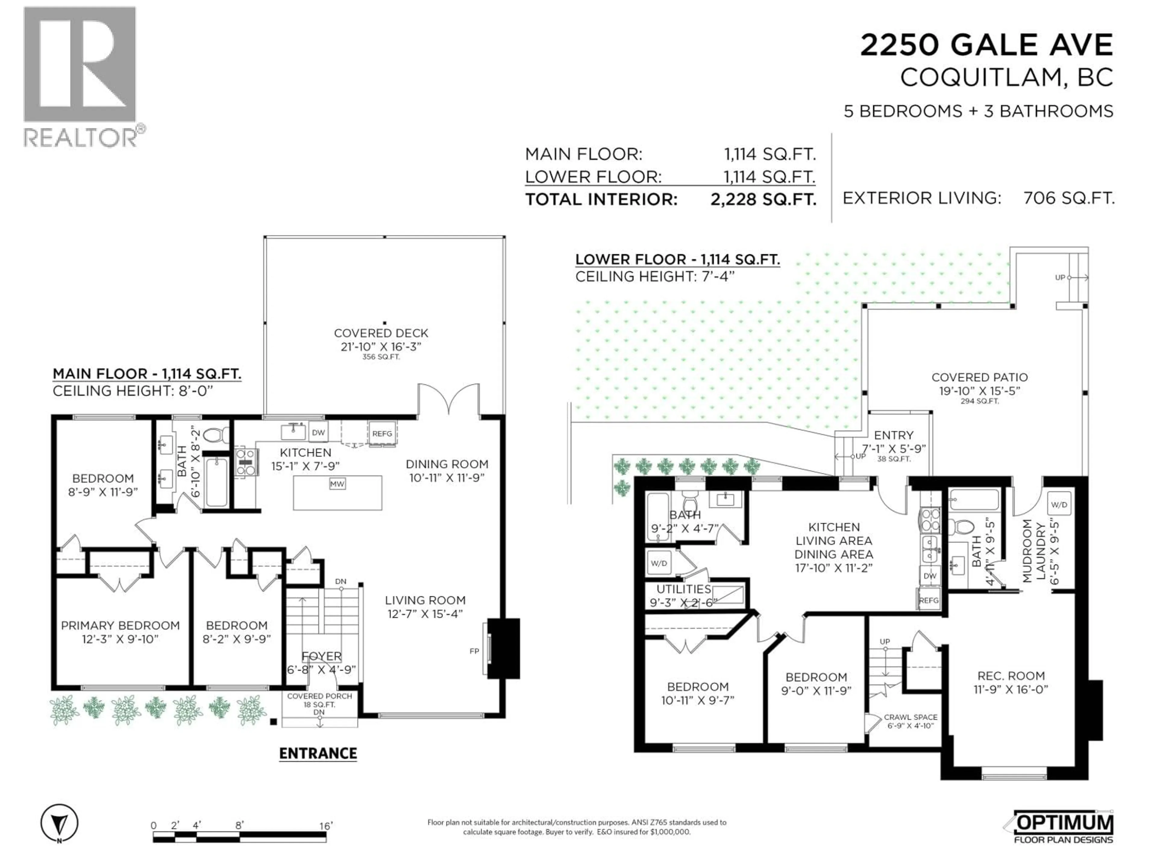 Floor plan for 2250 GALE AVENUE, Coquitlam British Columbia V3K2Y8