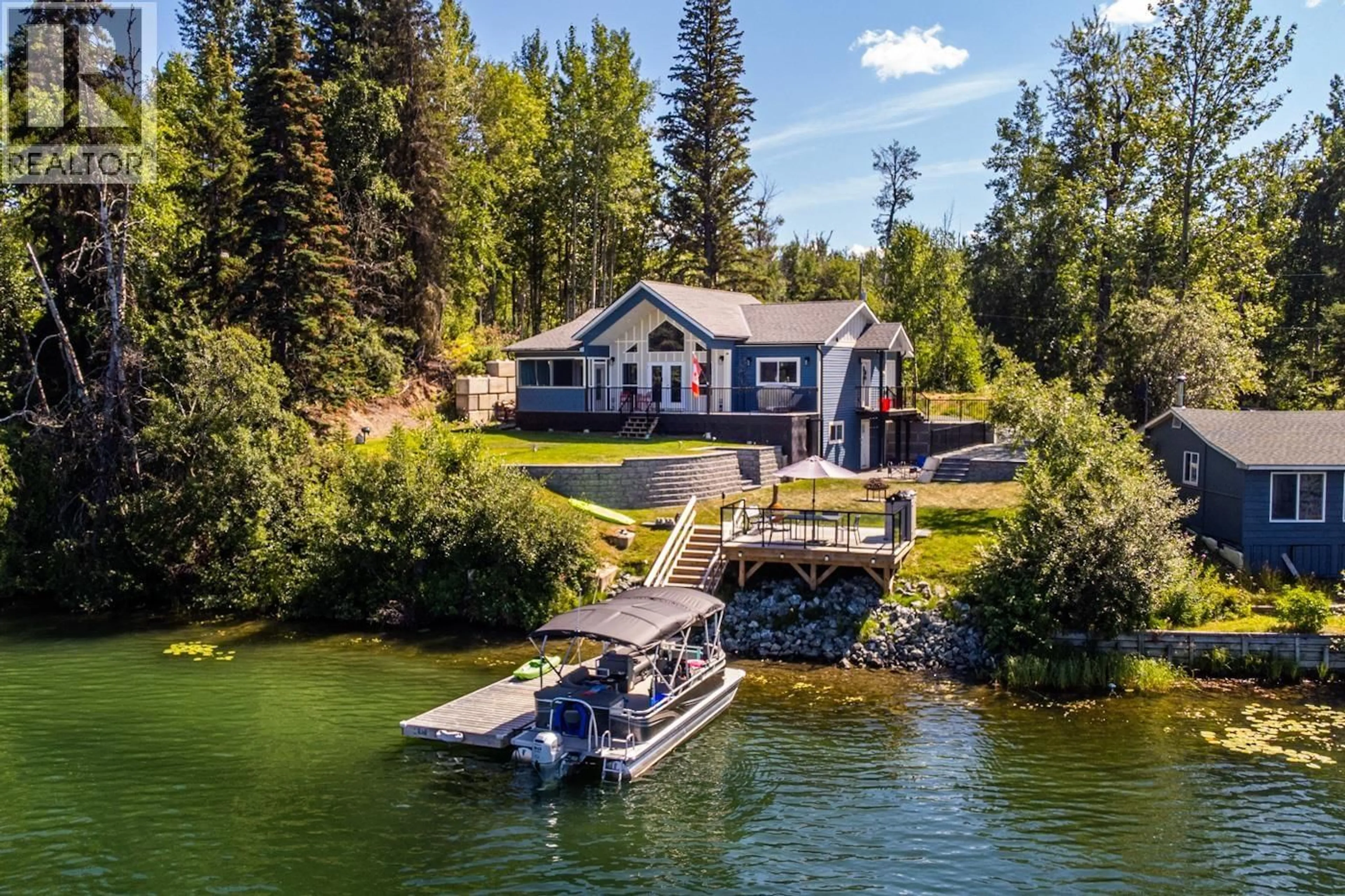 A pic from outside/outdoor area/front of a property/back of a property/a pic from drone, water/lake/river/ocean view for 28030 JOELLEN ROAD, Prince George British Columbia V2K5N1