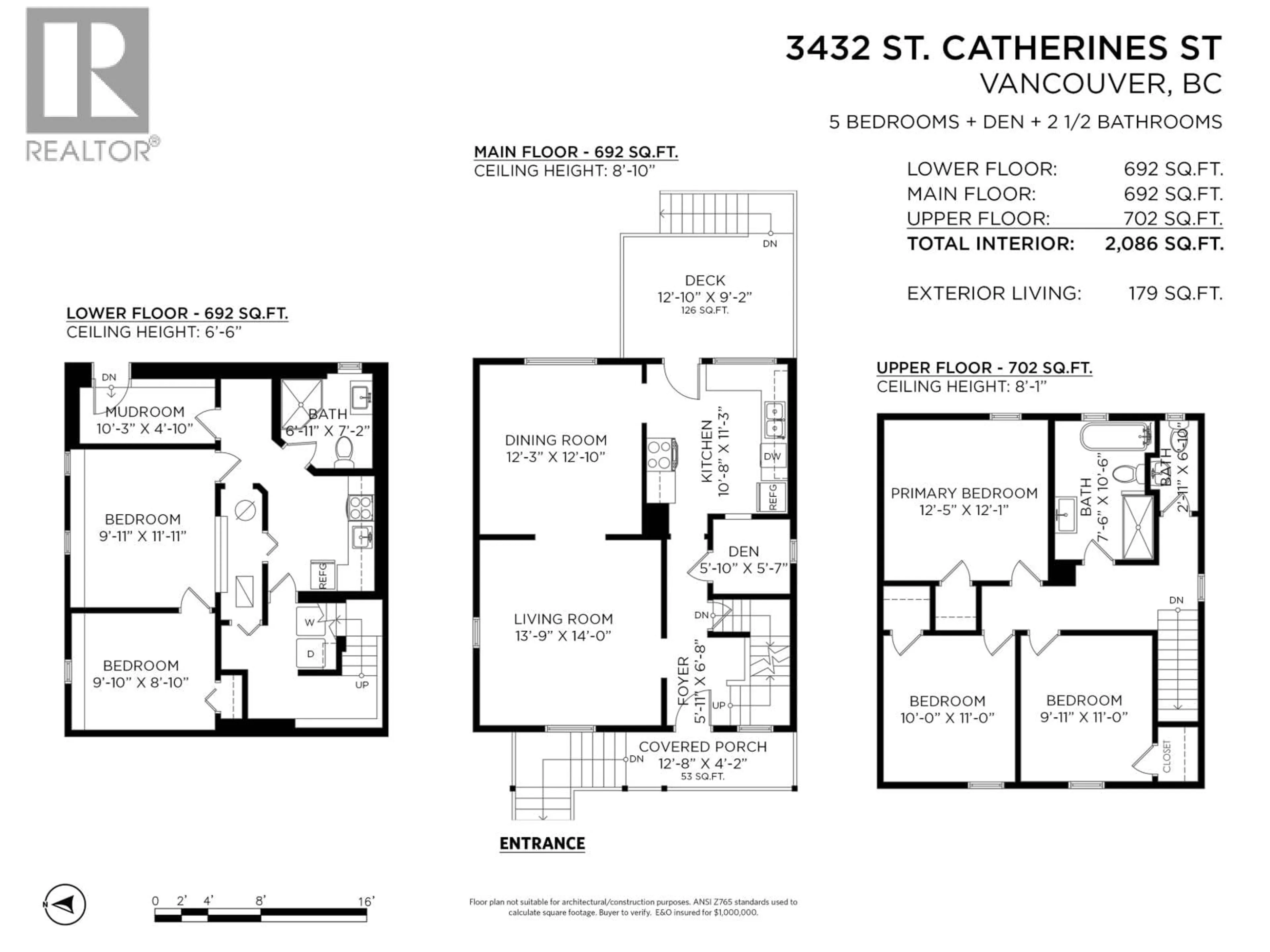 Floor plan for 3432 ST. CATHERINES STREET, Vancouver British Columbia V5V4K8