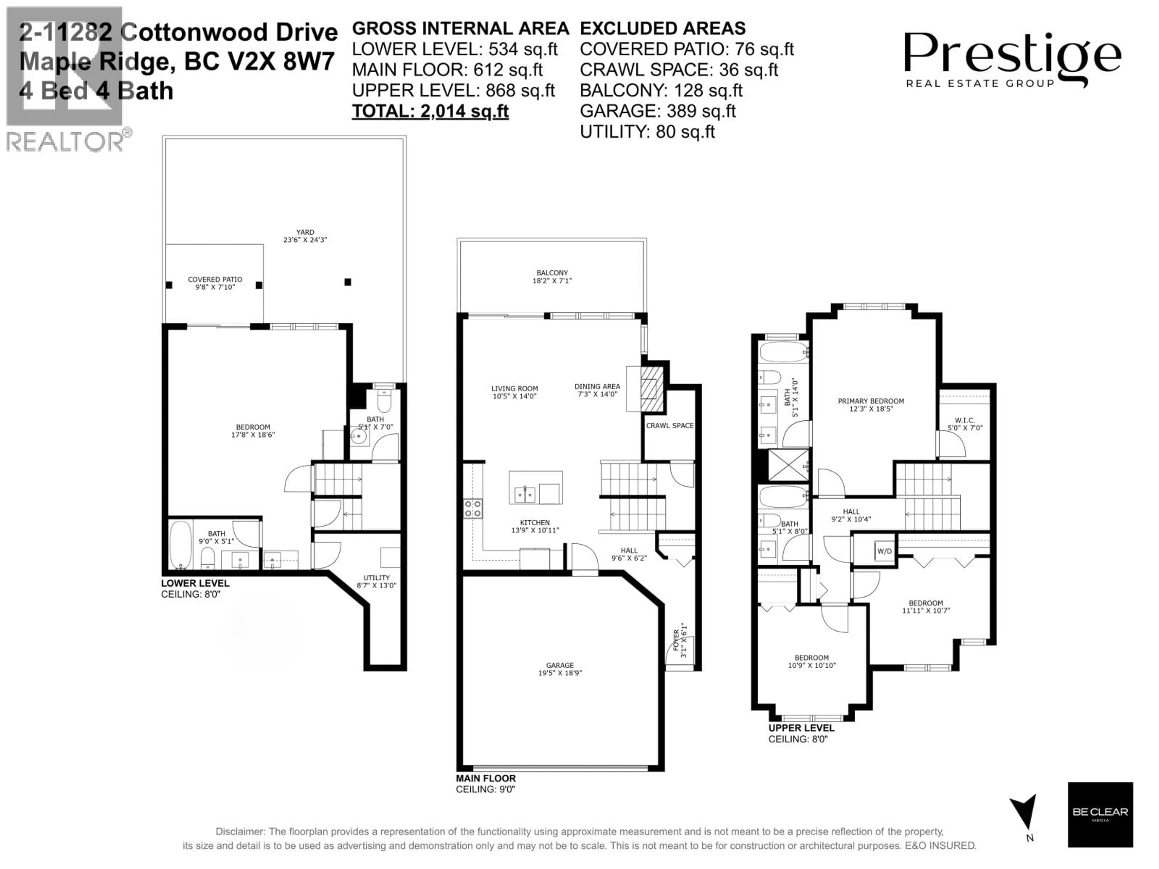 Floor plan for 2 - 11282 COTTONWOOD DRIVE, Maple Ridge British Columbia V2X8W8